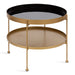 Coffee Table 26" Diameter Black Gold 1