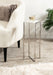 Drink Table White Silver 7x7x21 5
