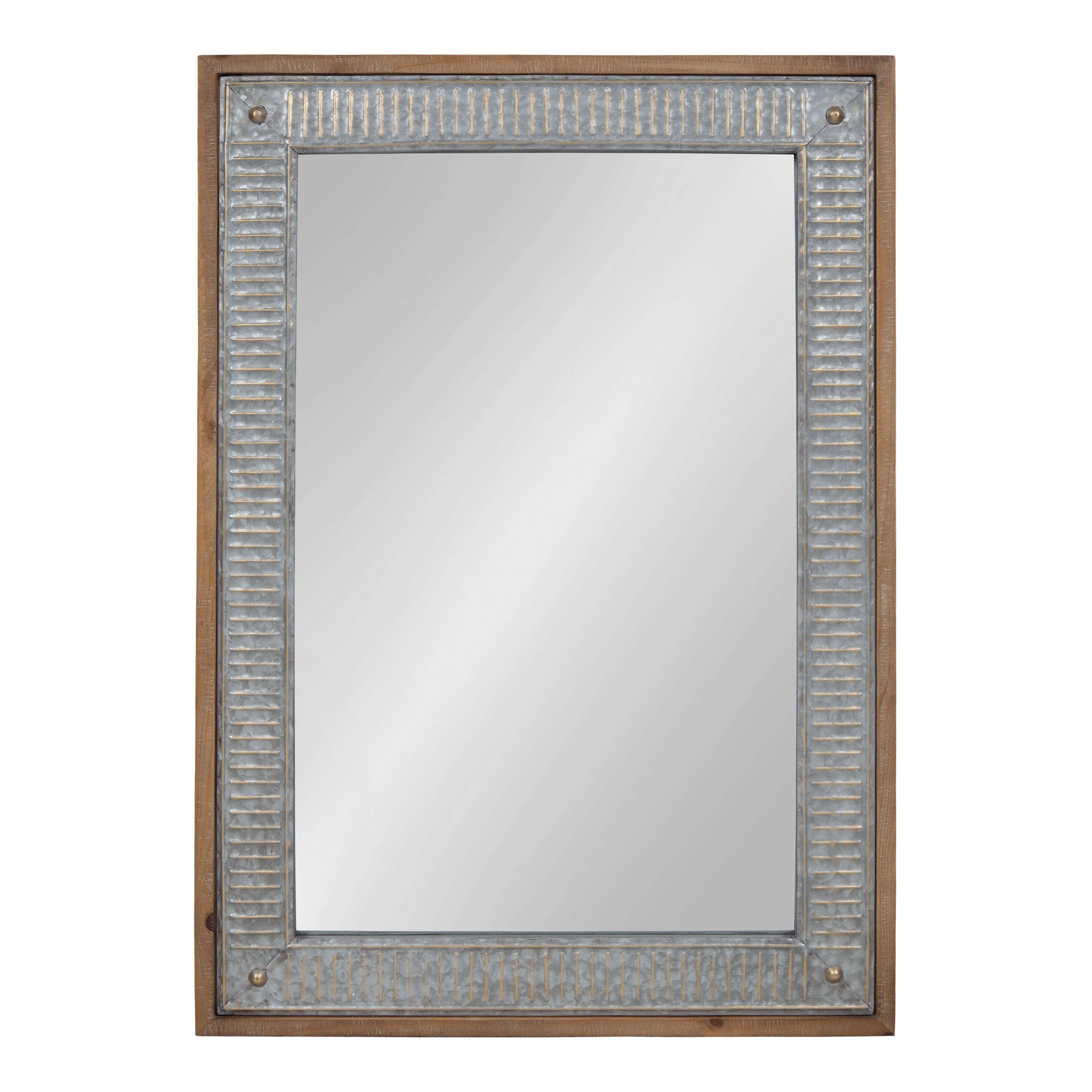 Rectangle Mirror 27x39 Rustic Brown 2