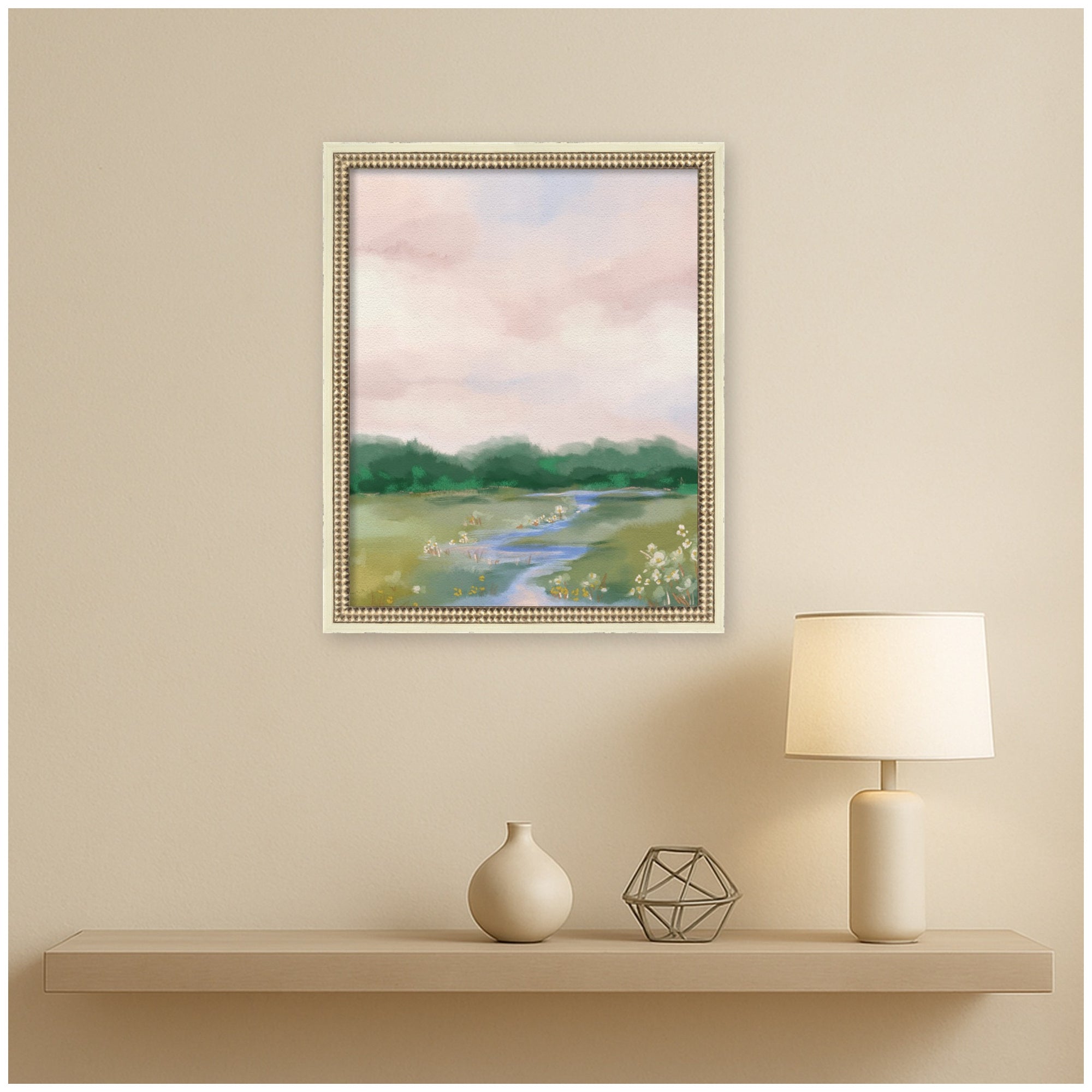 Mounted Canvas 18x22 Castellan Distressed White 6