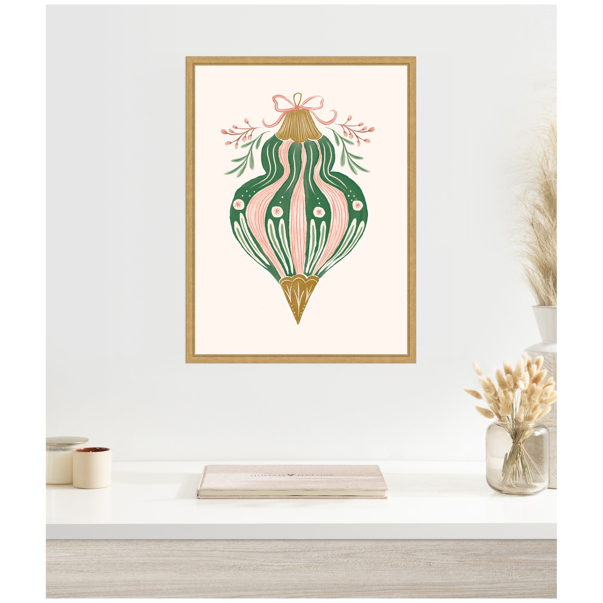 Sylvie Framed Canvas Holiday Ornament Collection 4 by Jill Labieniec