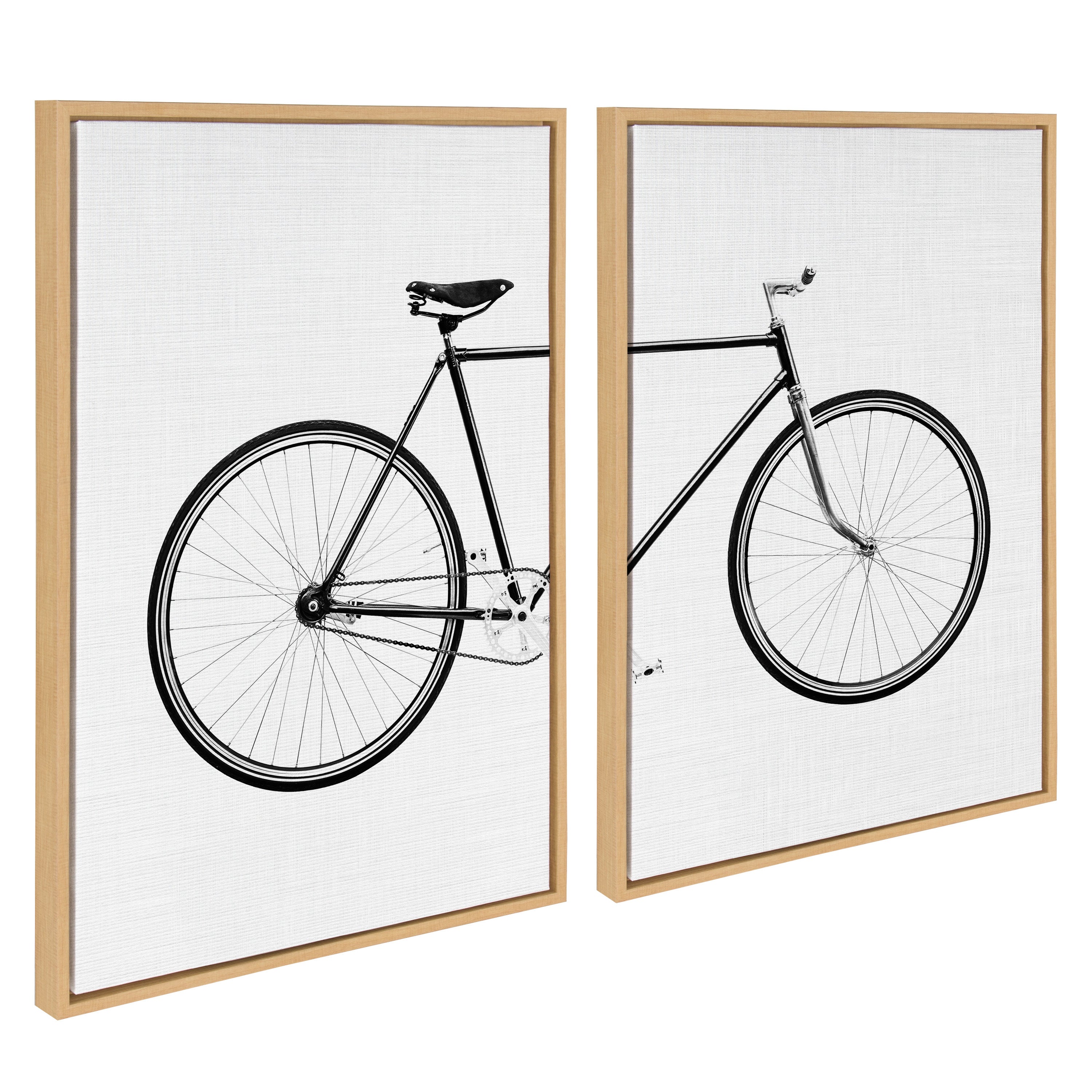 Sylvie Bicycle Framed Canvas by Simon Te of Tai Prints