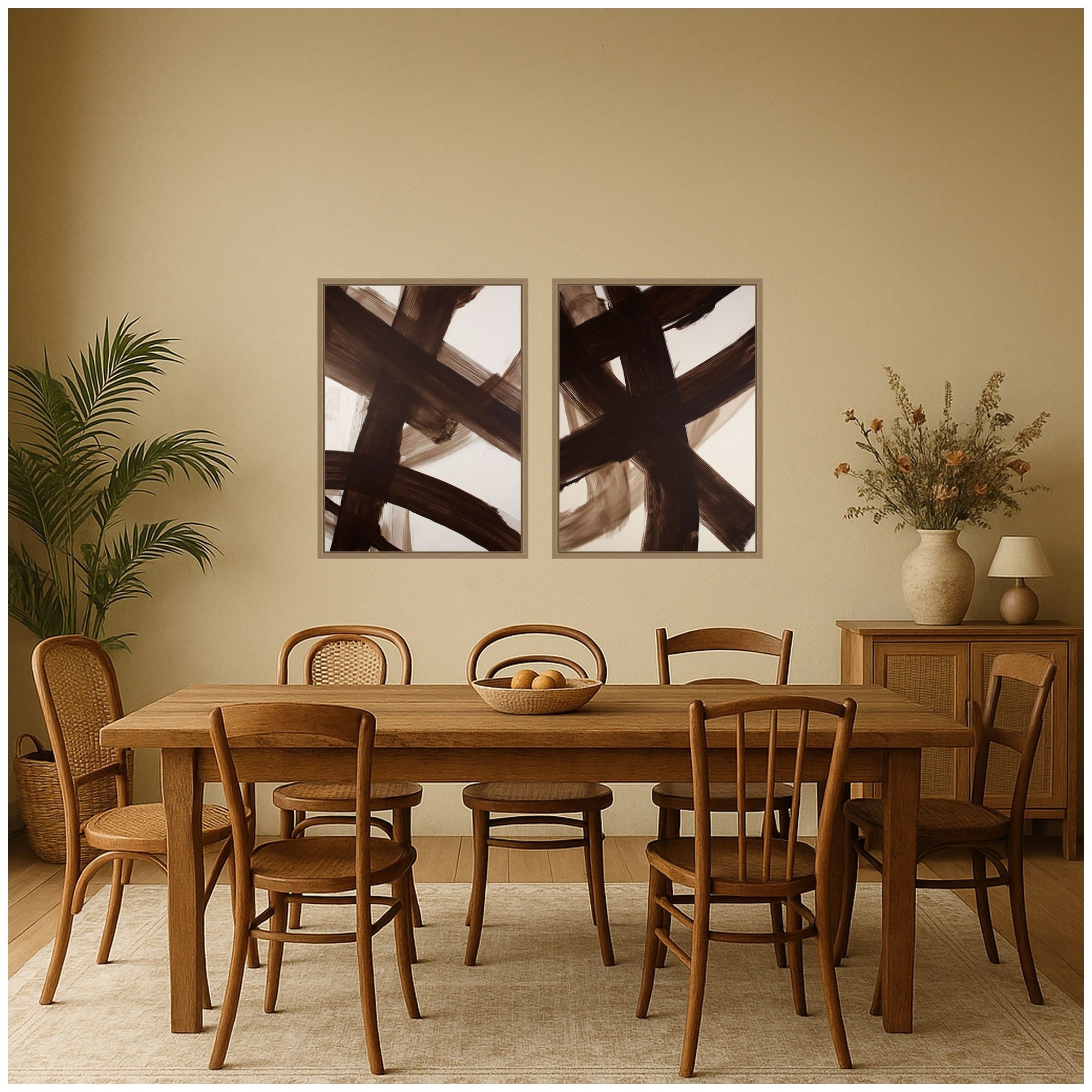 Art Set 2 Piece Set 18x24 Sylvie Dark Gold 5