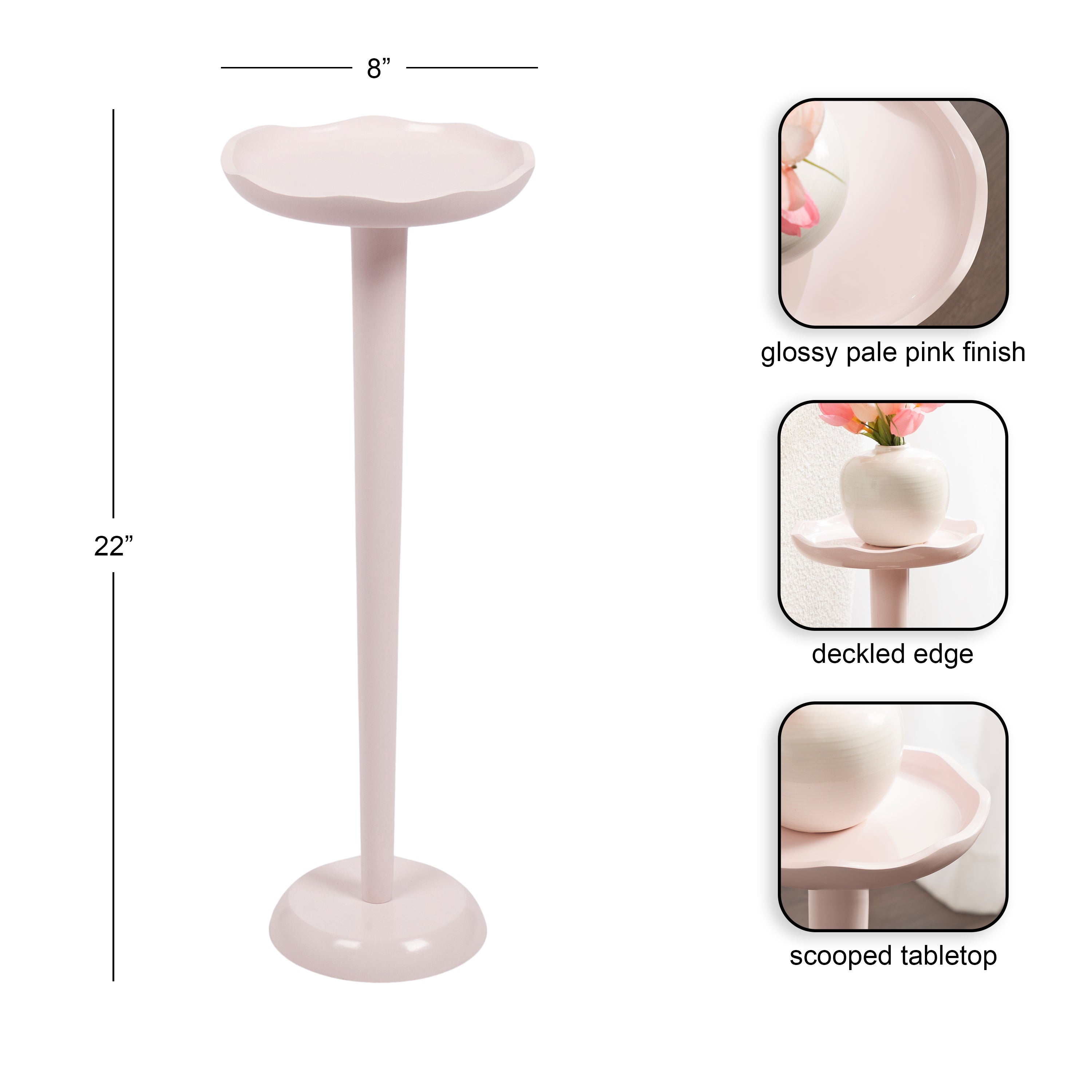 Drink Table 8x8x22 Pink 2