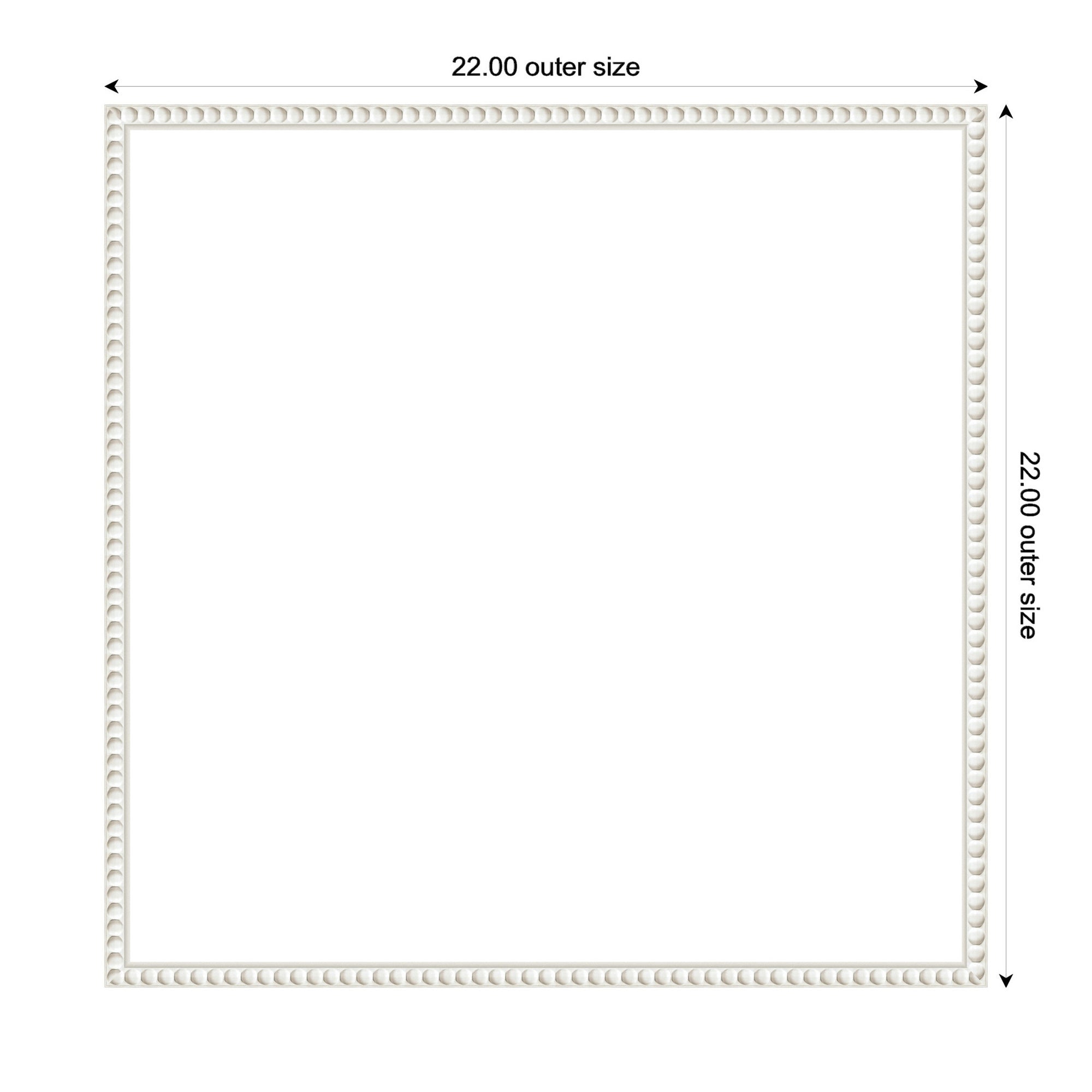 Art Set 2 Piece Set 22x22 Sylvie Beaded White 2