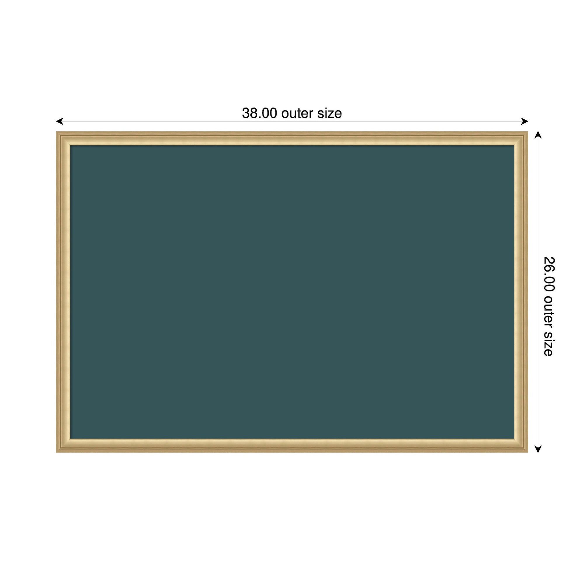 Framed Fabric Pinboard Deep Sea Teal Wall Organization