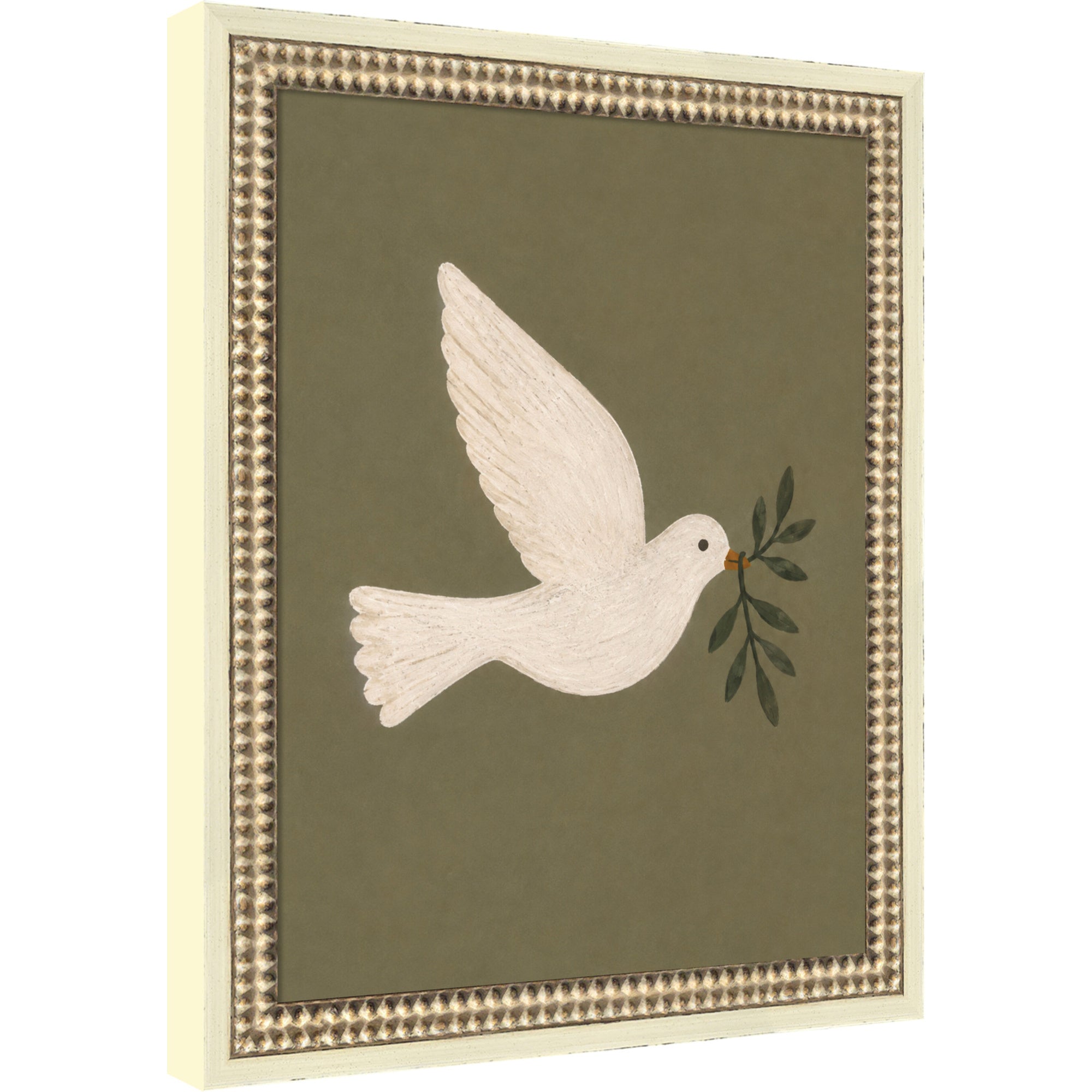 Mounted Canvas Castellan Distressed White 13x16 1