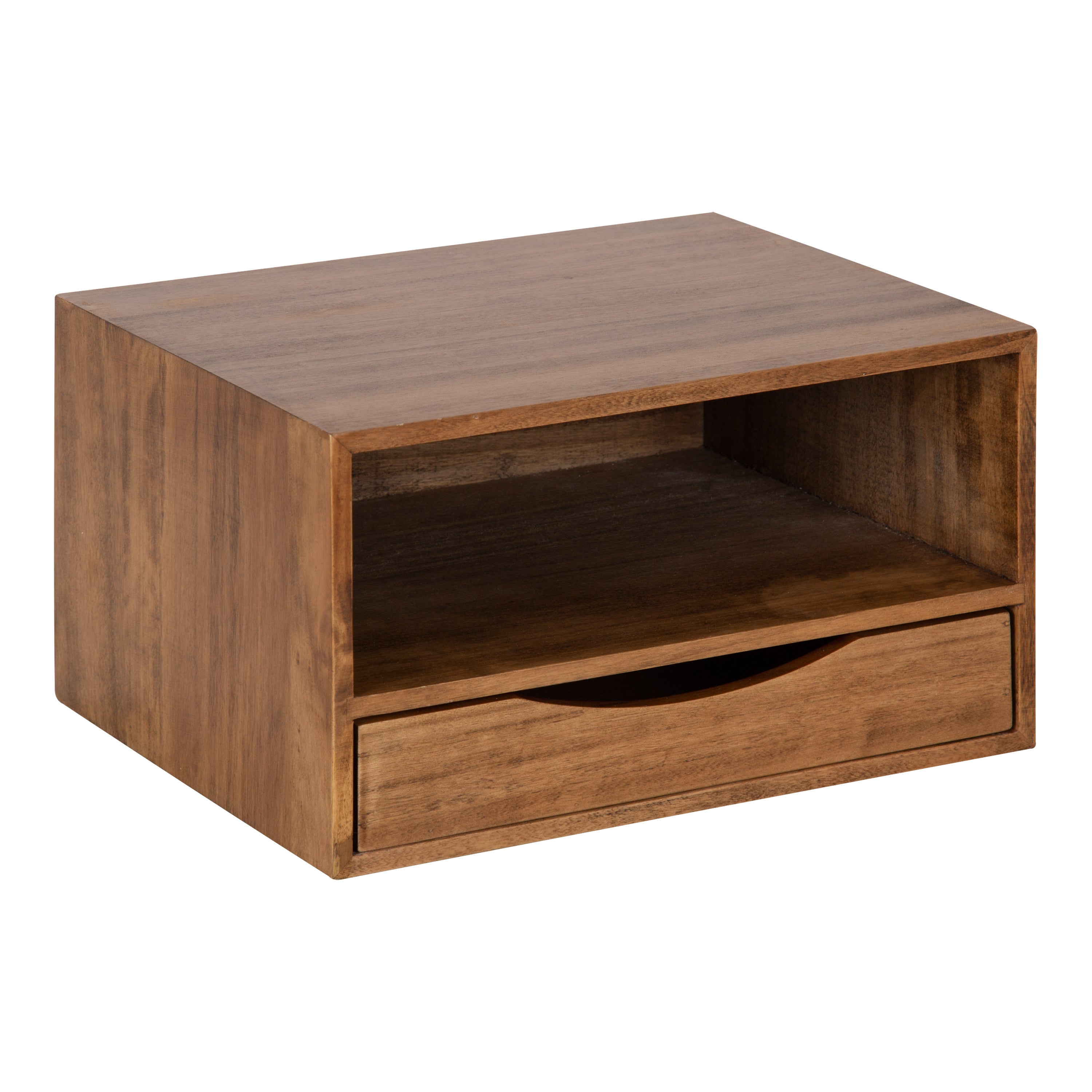 Floating Side Table Rustic Brown 12.5x10x7 1