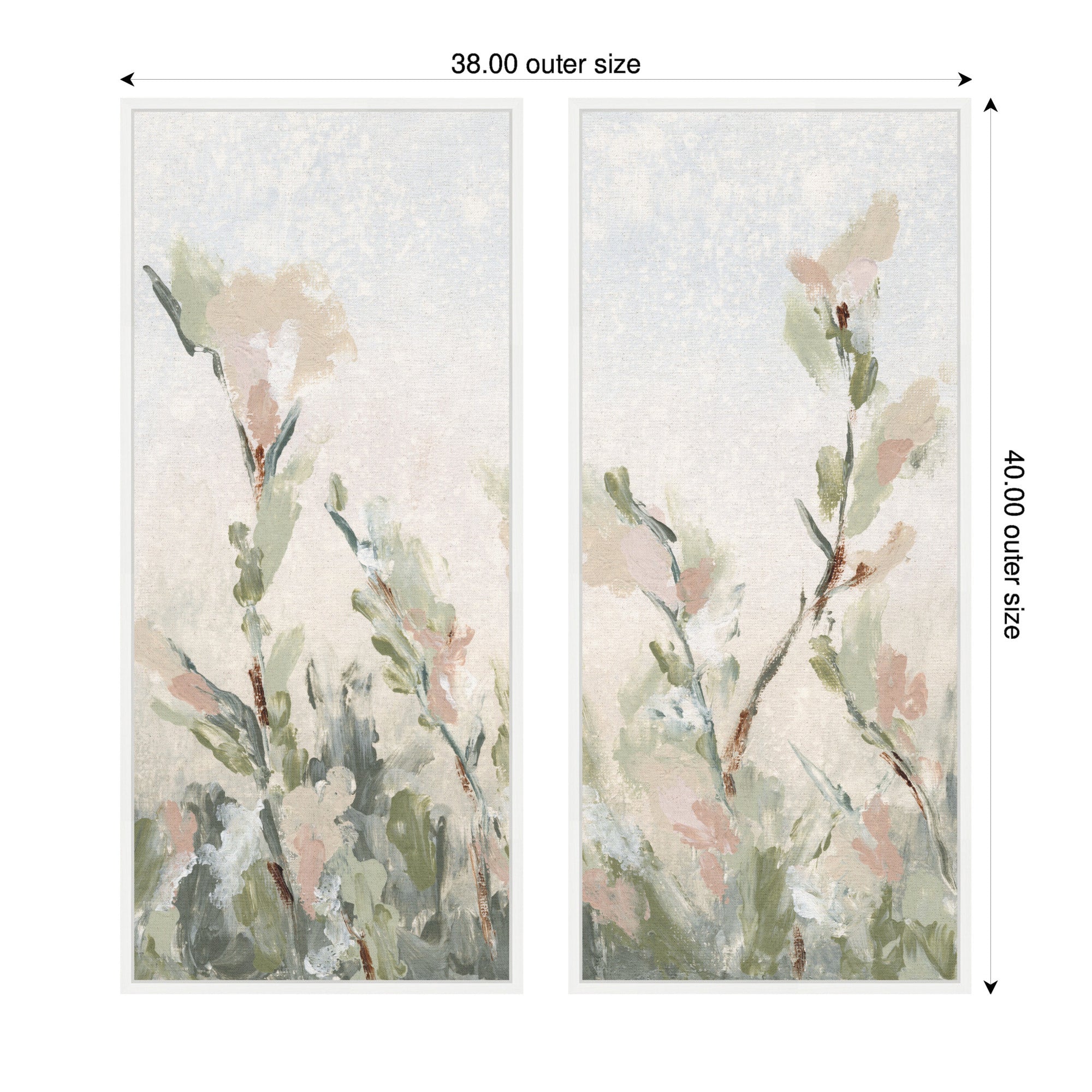 Art Set Sylvie White 2 Piece Set 18x40 2