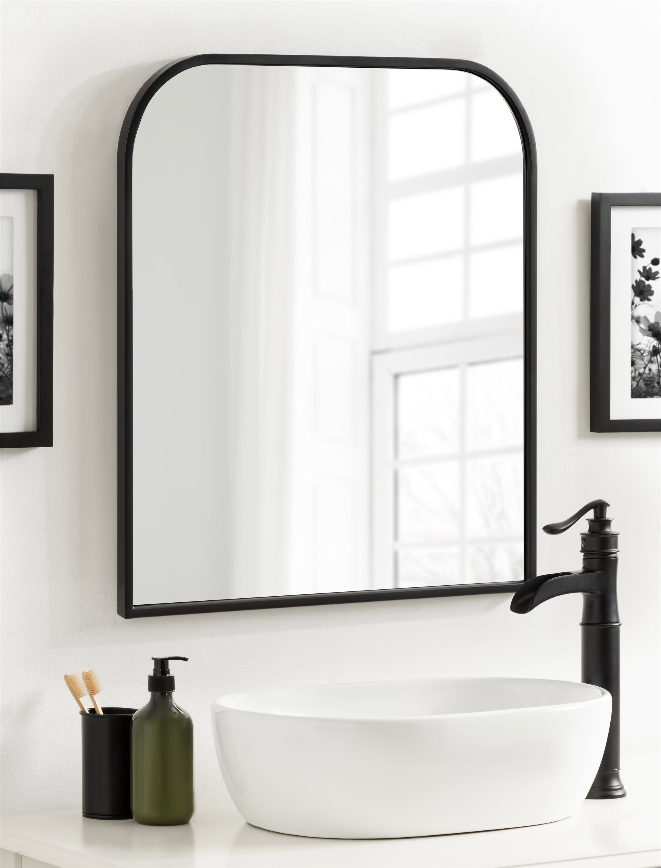 Arch Mirror Black 28x30 7