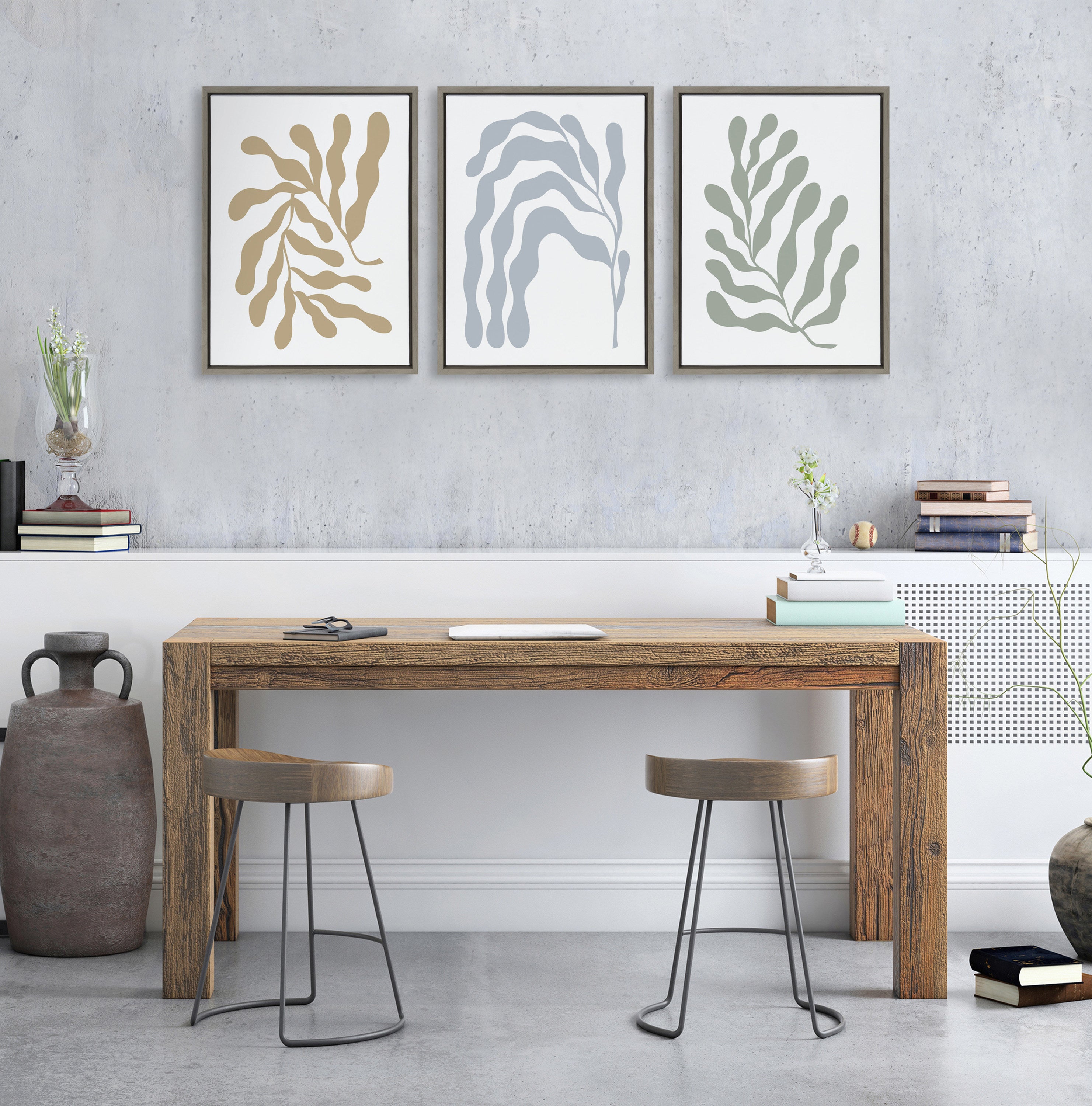Art Set 3 Piece Set 18x24 Sylvie Graywash 5