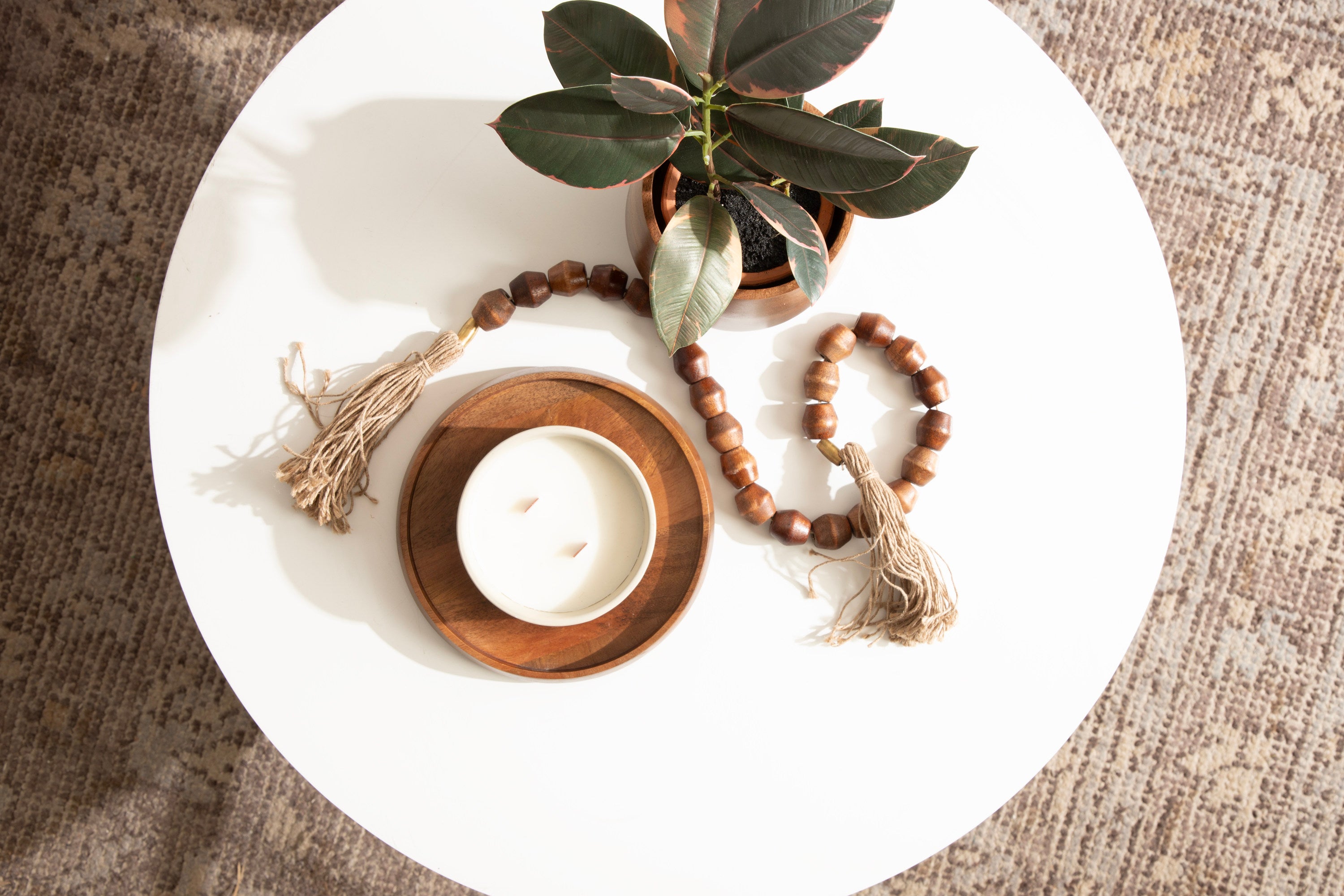 Decorative Accessory Set Walnut Brown 3 Piece 8