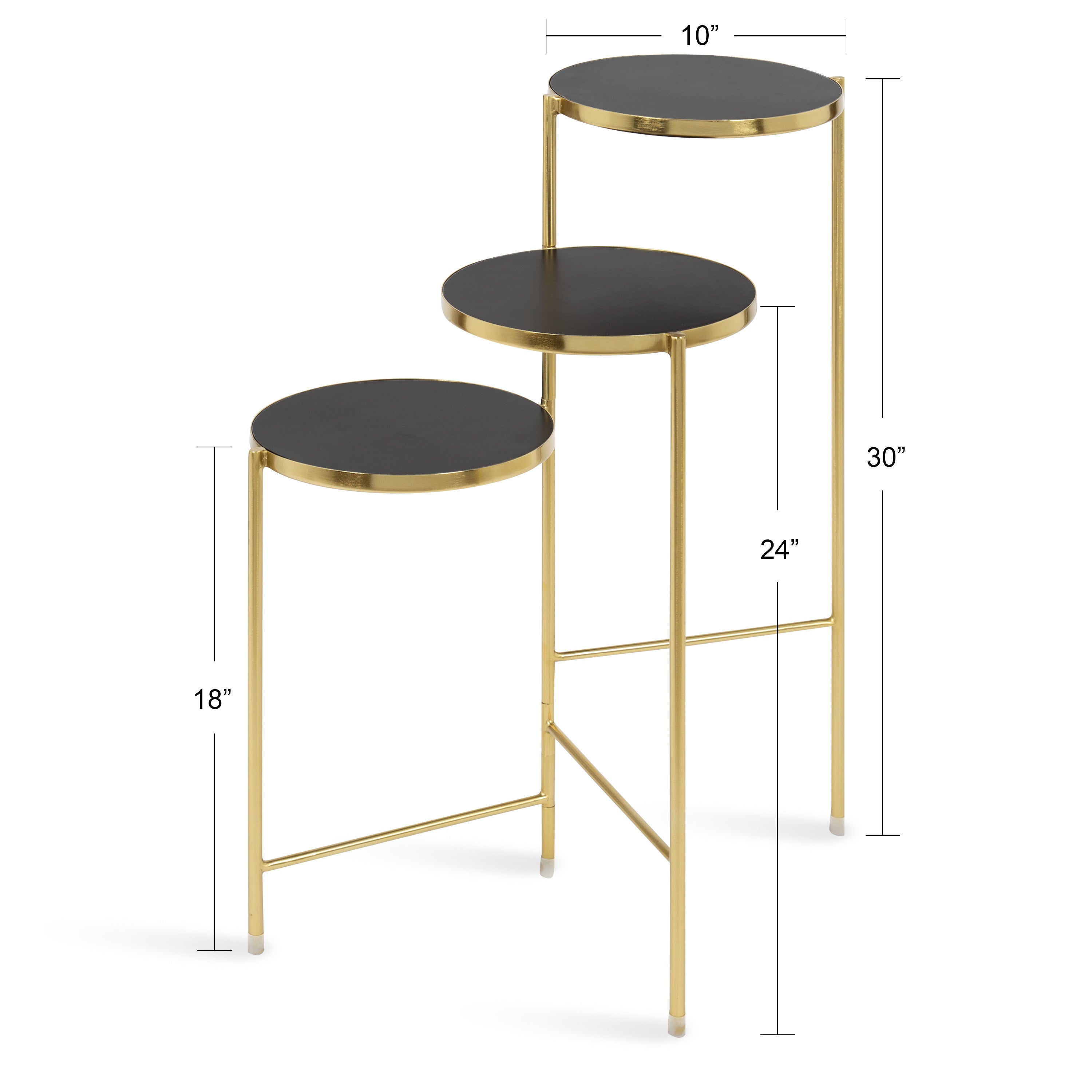 Plant Stand Black Gold 10x10x30 4