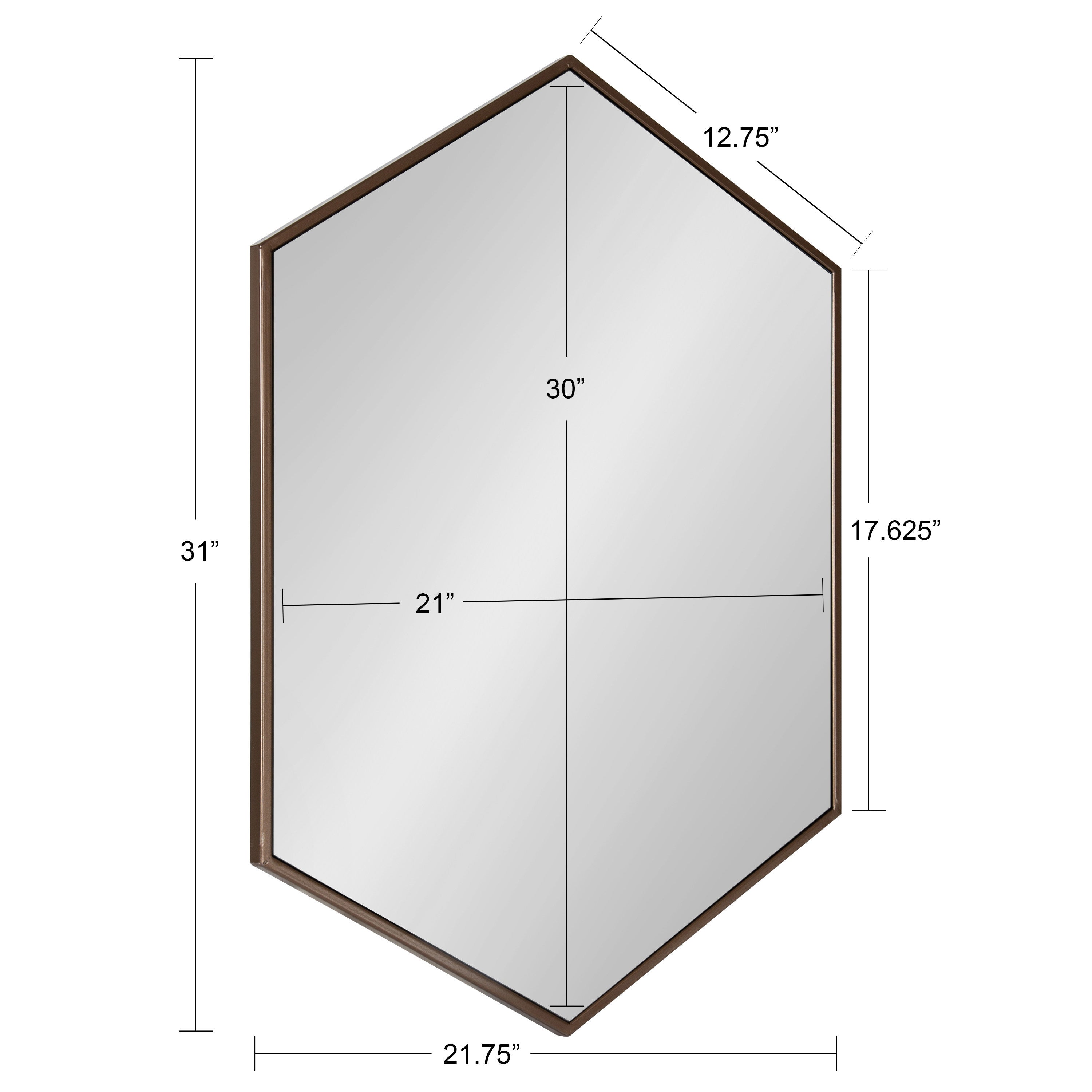 McNeer Hexagon Metal Wall Mirror