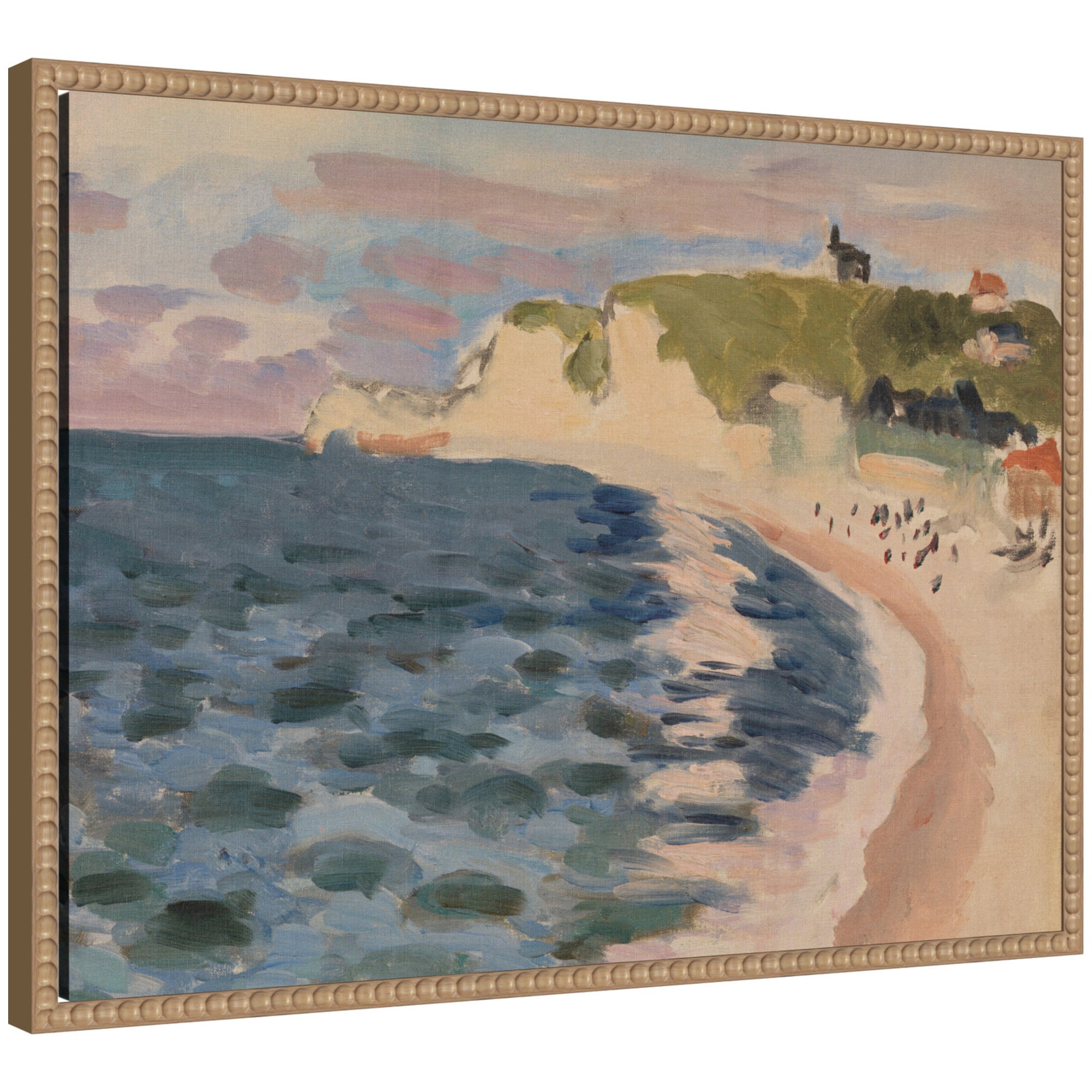Framed Canvas Sylvie Beaded Rustic Natural 24x18 1