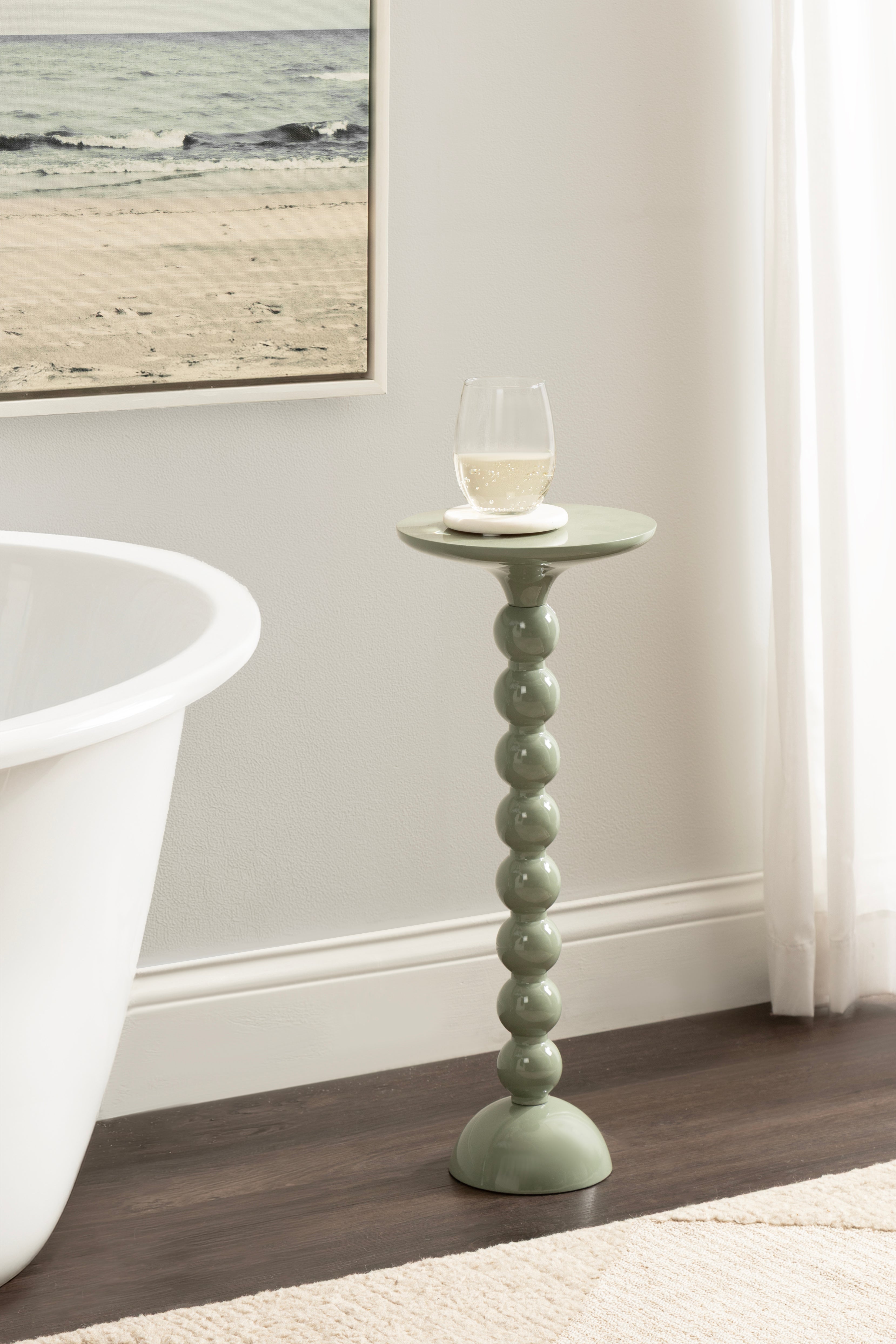 Drink Table Green 9x9x22 7
