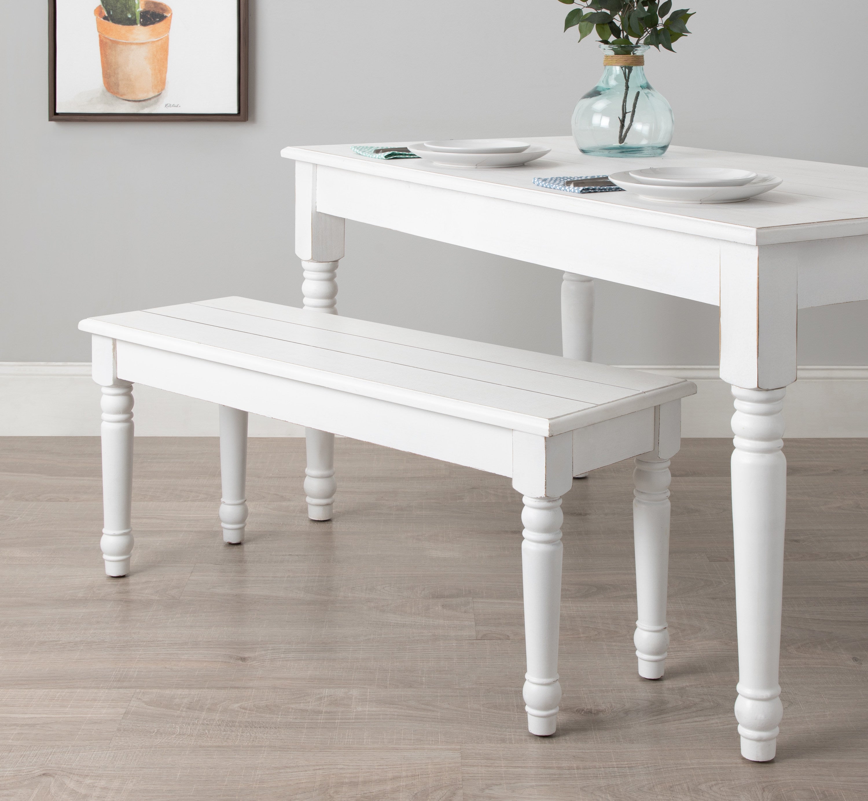 Bench White 42x14x19 6