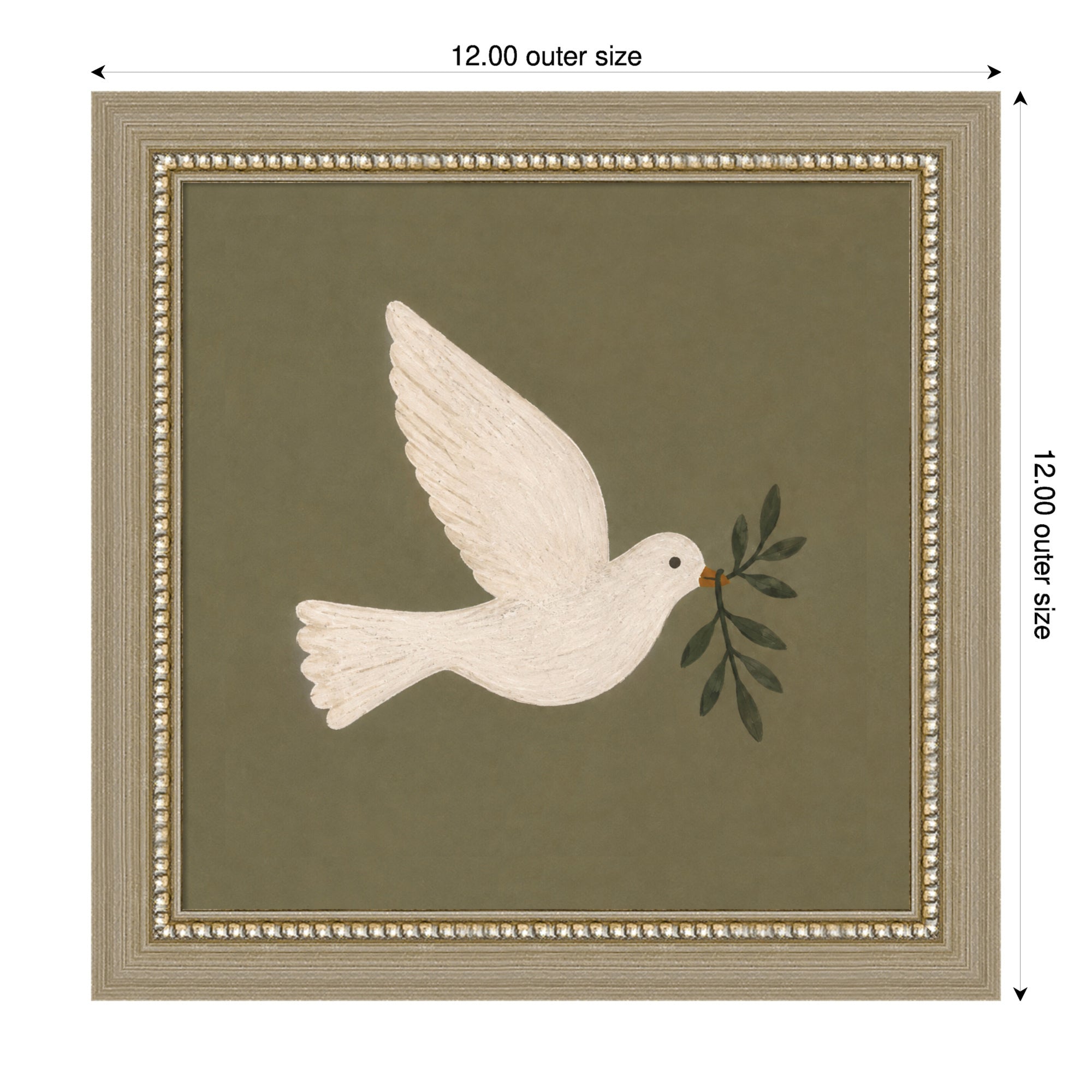 Mounted Canvas Belmont Distress Silver 12x12 2