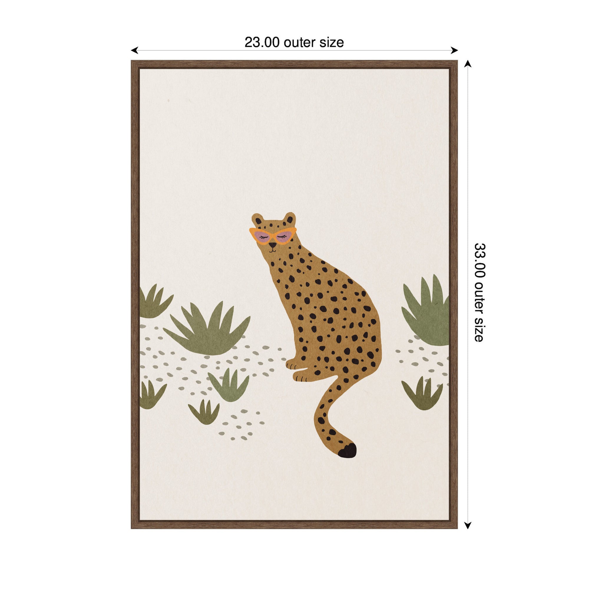 Leopard II by July Art Prints Framed Canvas Wall Art Print