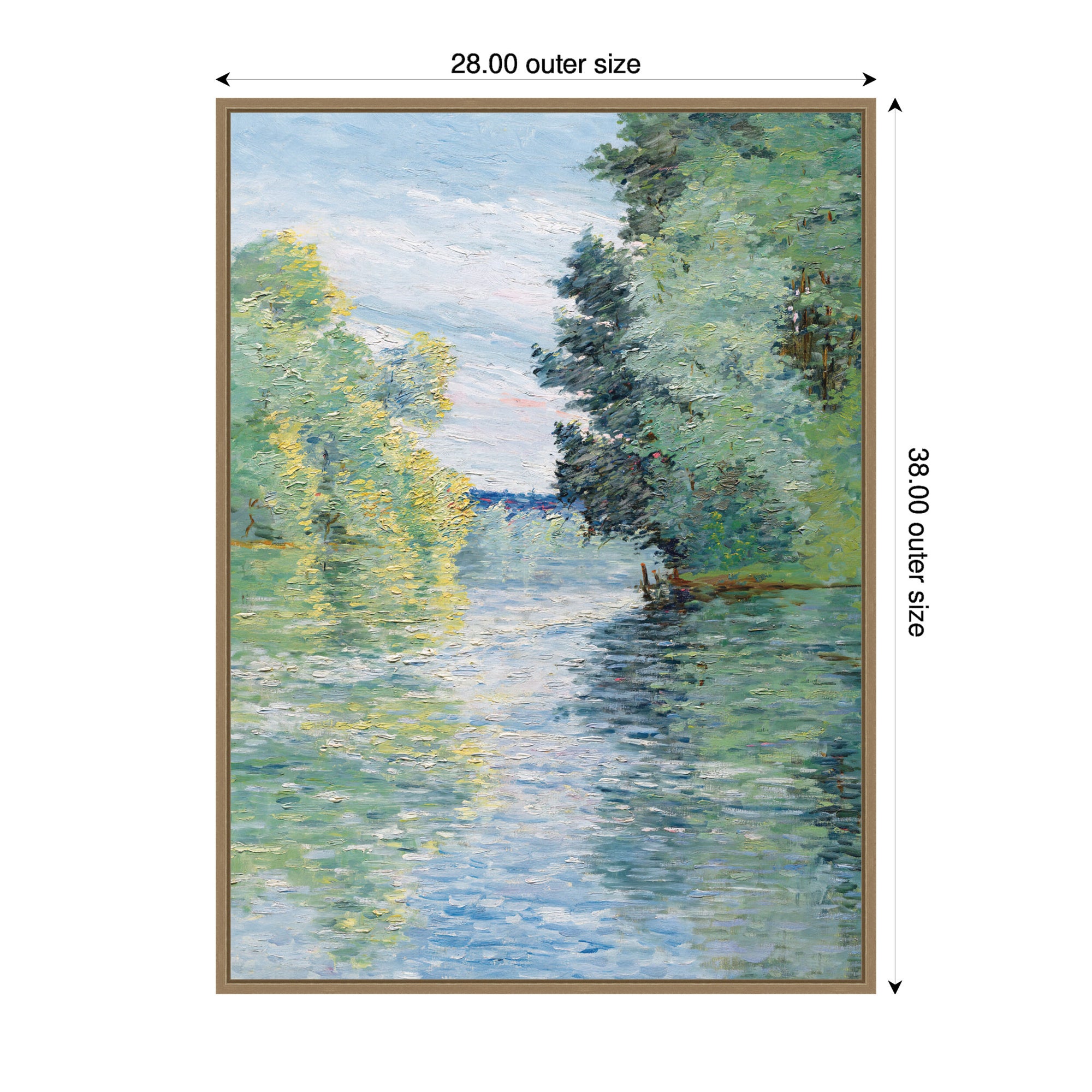 Framed Canvas 28 x 38 Sylvie Dark Gold 2