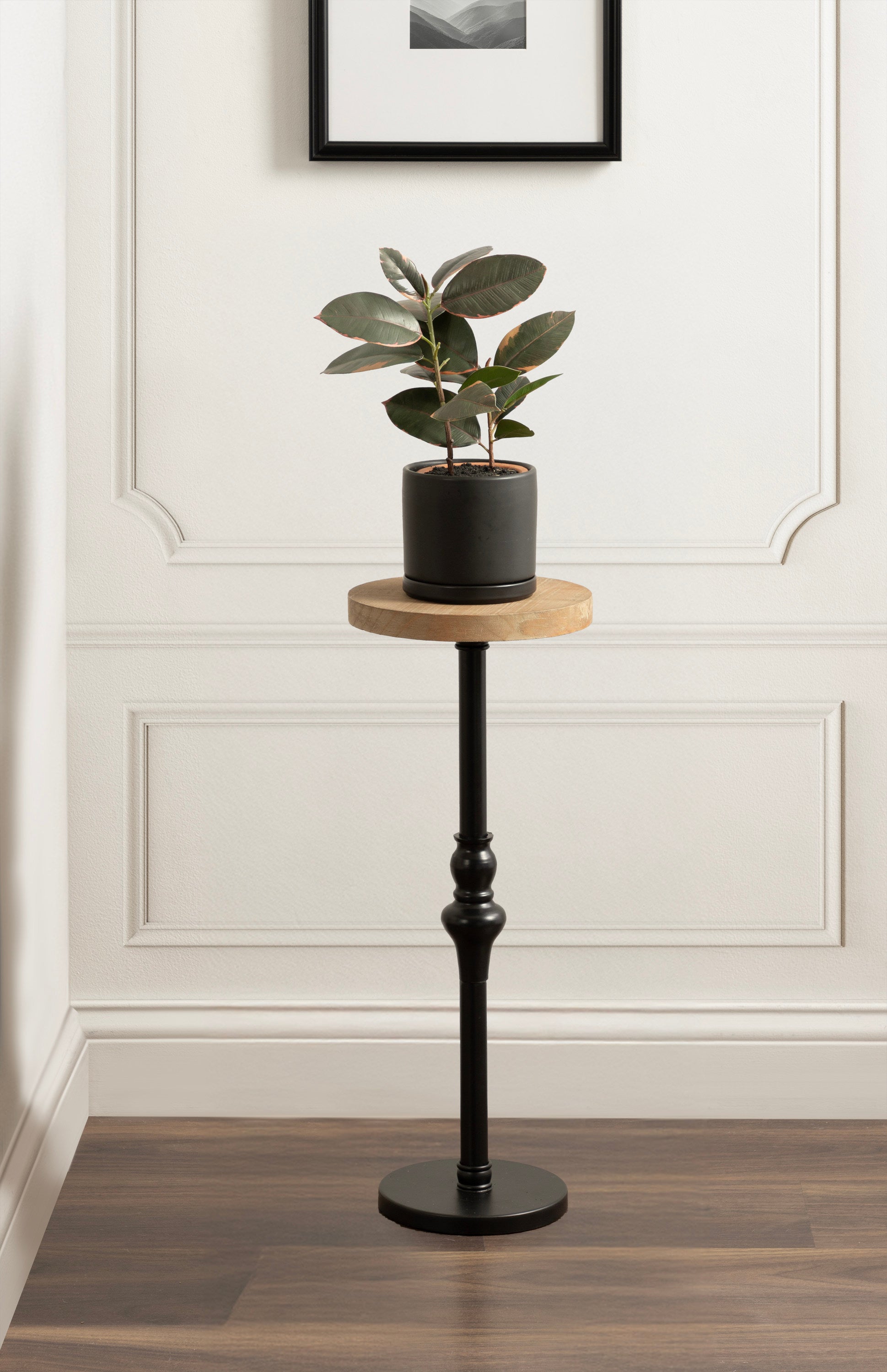 Drink Table Natural Black 9x9x22 8