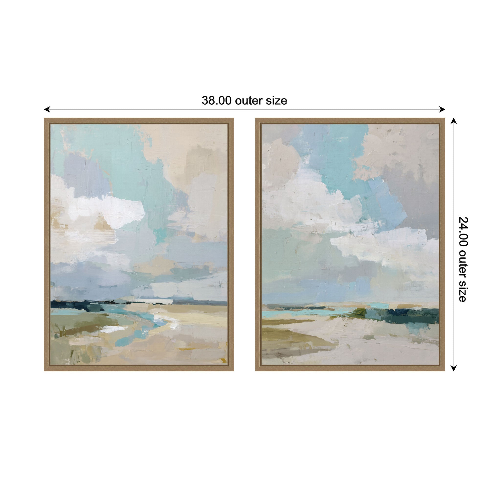 Art Set 2 Piece Set 18x24 Sylvie Dark Gold 2