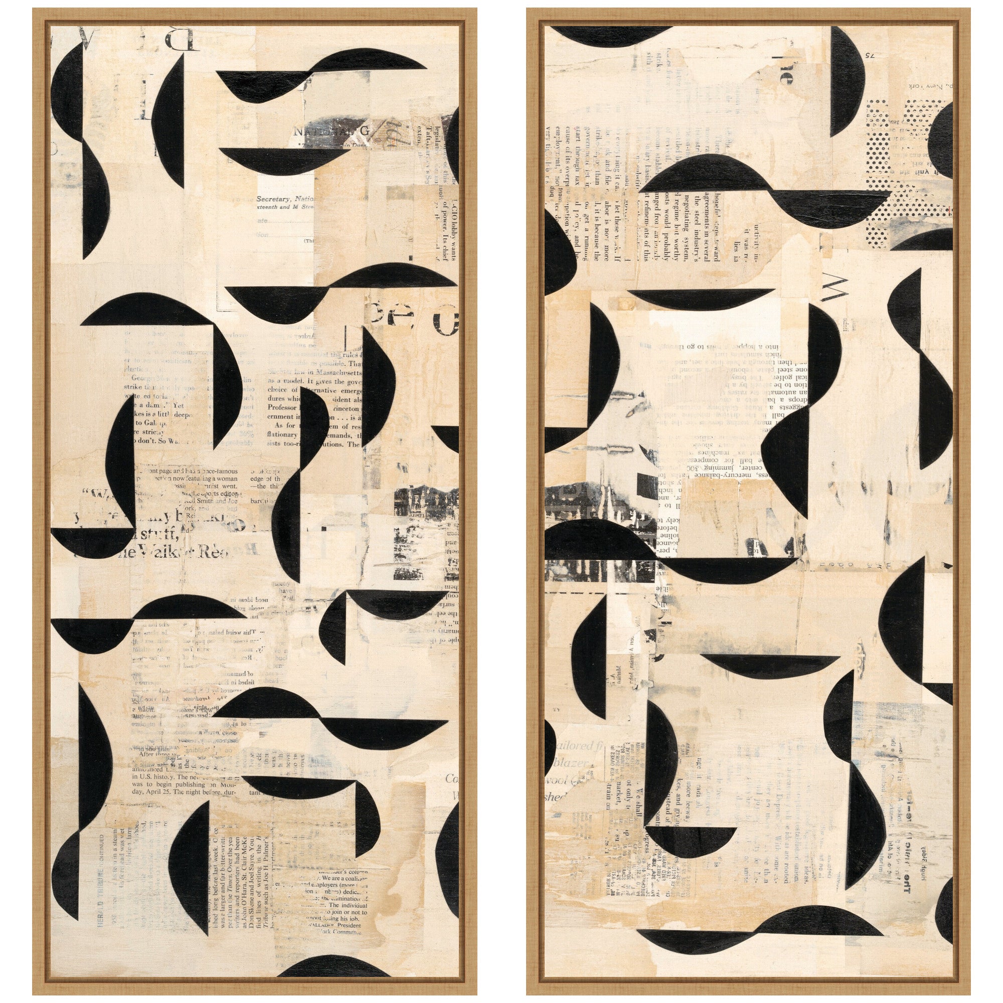 Half Moon Bay Panel 2 Piece Framed Canvas Wall Art Set by Felicia Dadak