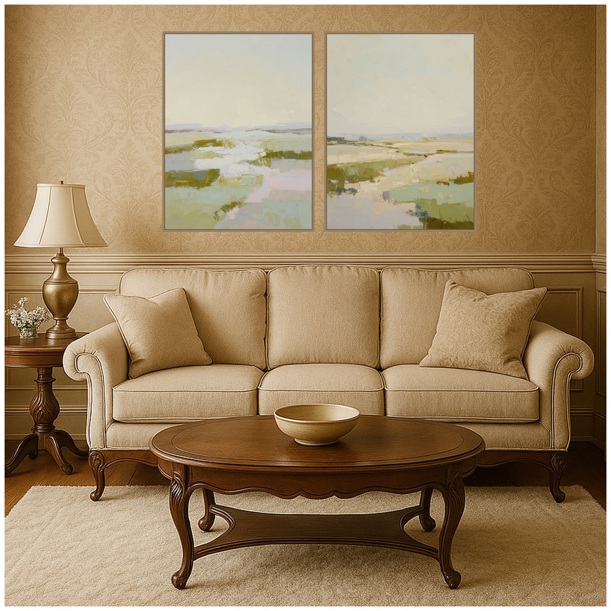 Art Set 2 Piece Set 31x41 Sylvie Dark Gold 5