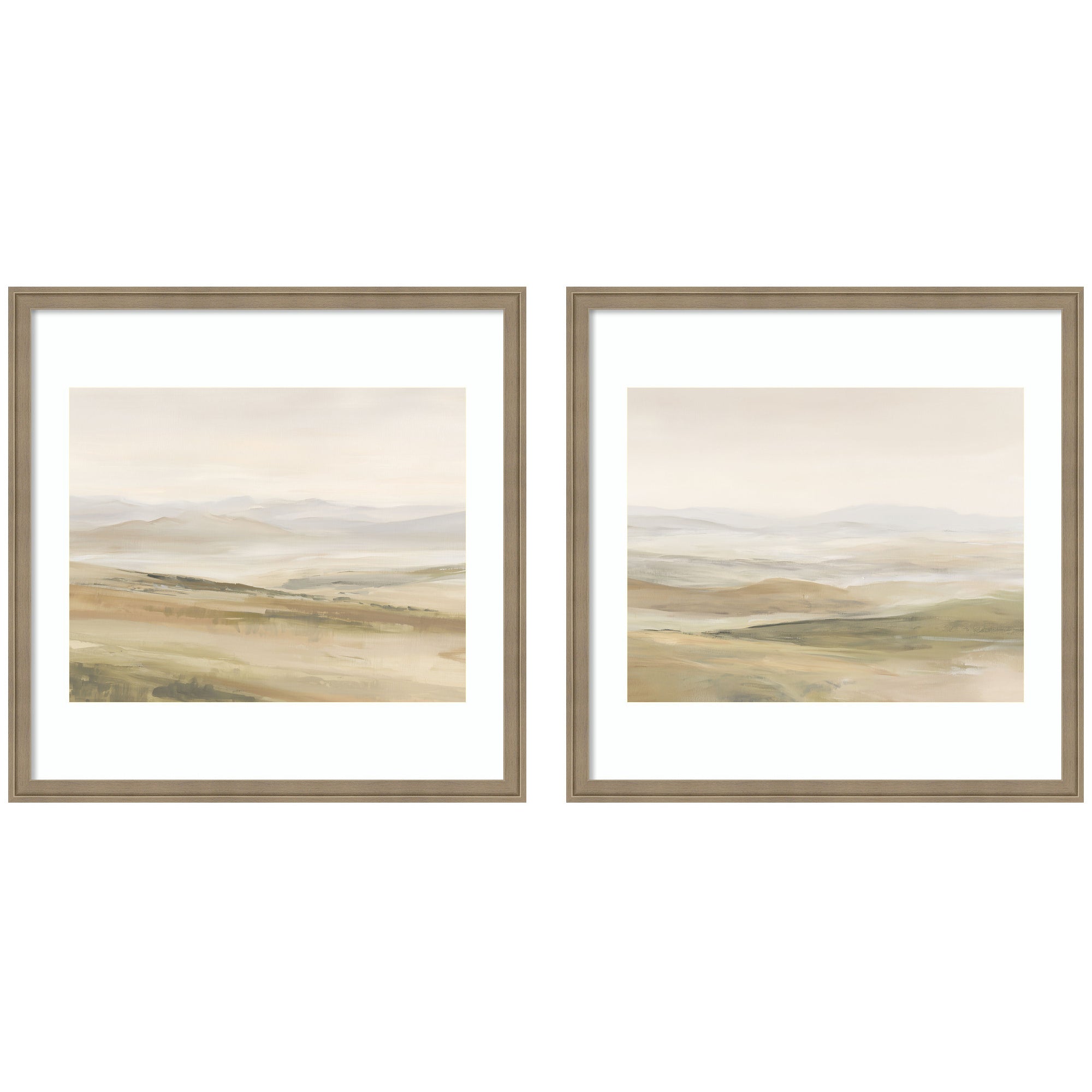 Framed Art Set 2 Piece Set 25x25 Florence Light Brown 1