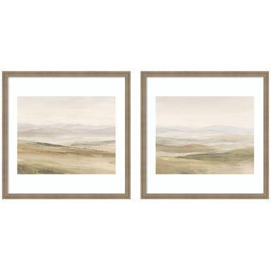 Framed Art Set 2 Piece Set 25x25 Florence Light Brown 1