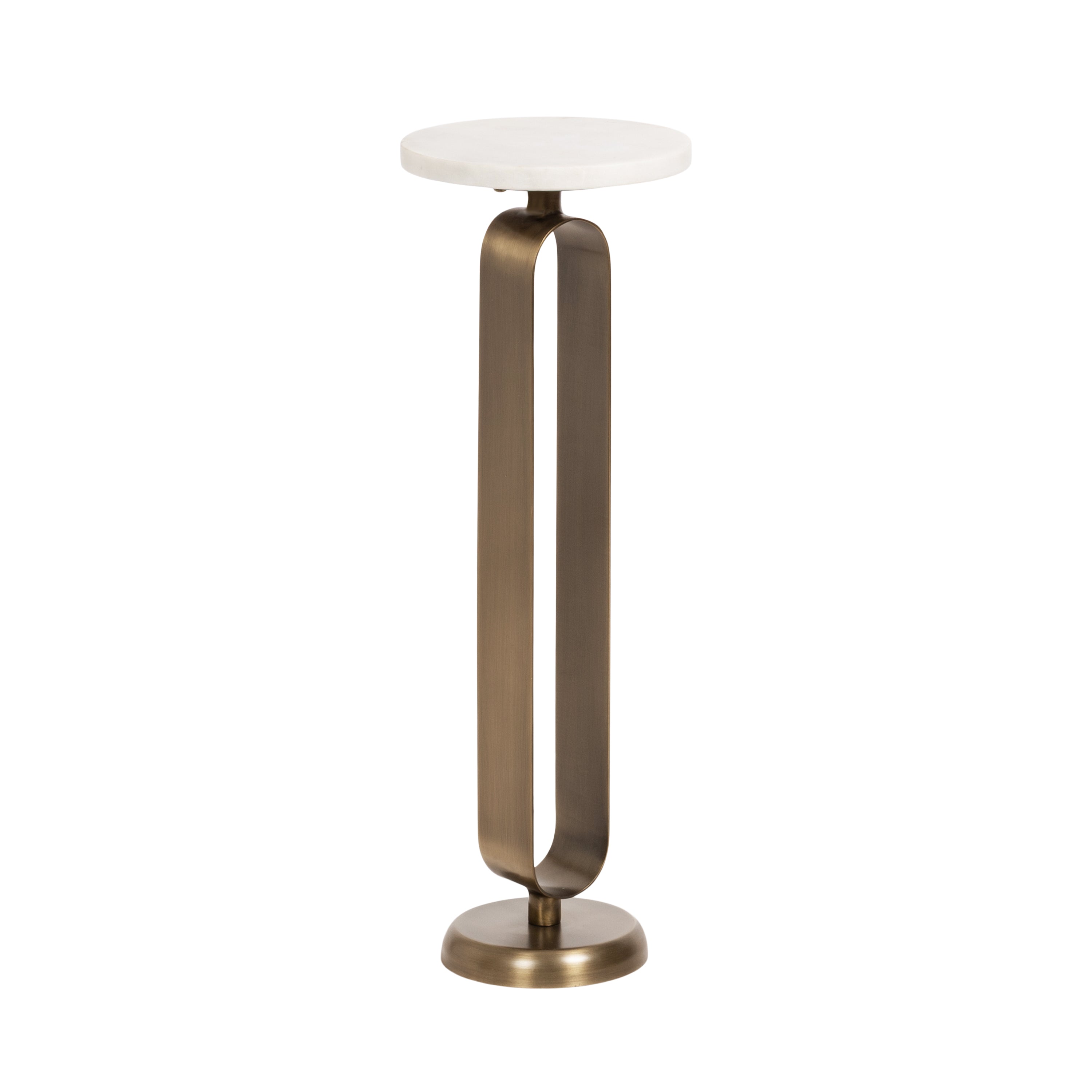 Drink Table White Gold 8x8x24 1