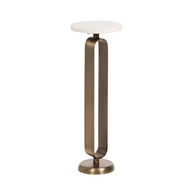 Drink Table White Gold 8x8x24 1