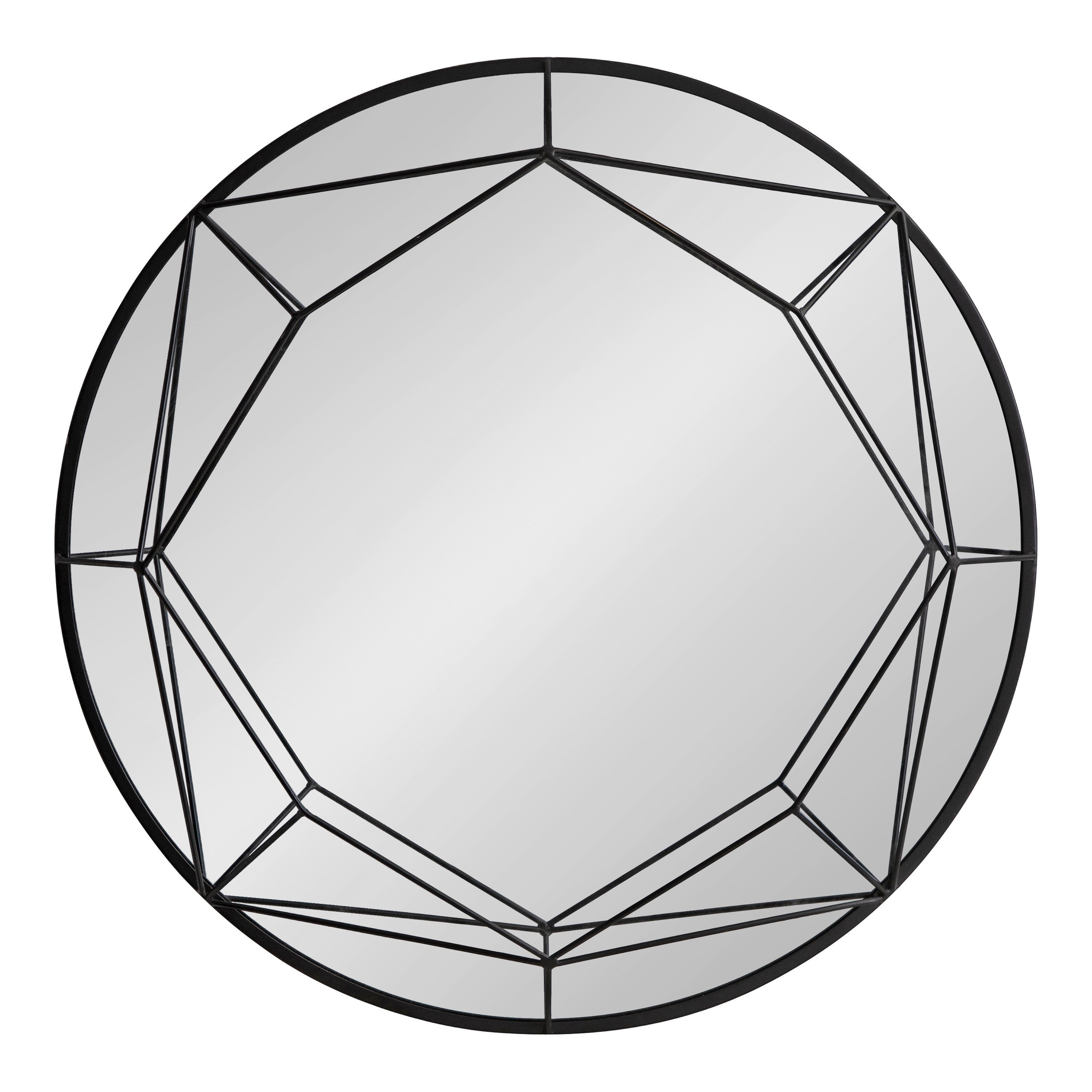 Decorative Mirror Black 30" Diameter 2