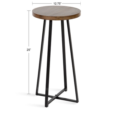 Counter Height Stool Natural Black 13x13x25 2