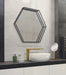 Hexagon Mirror Black 26x30 6