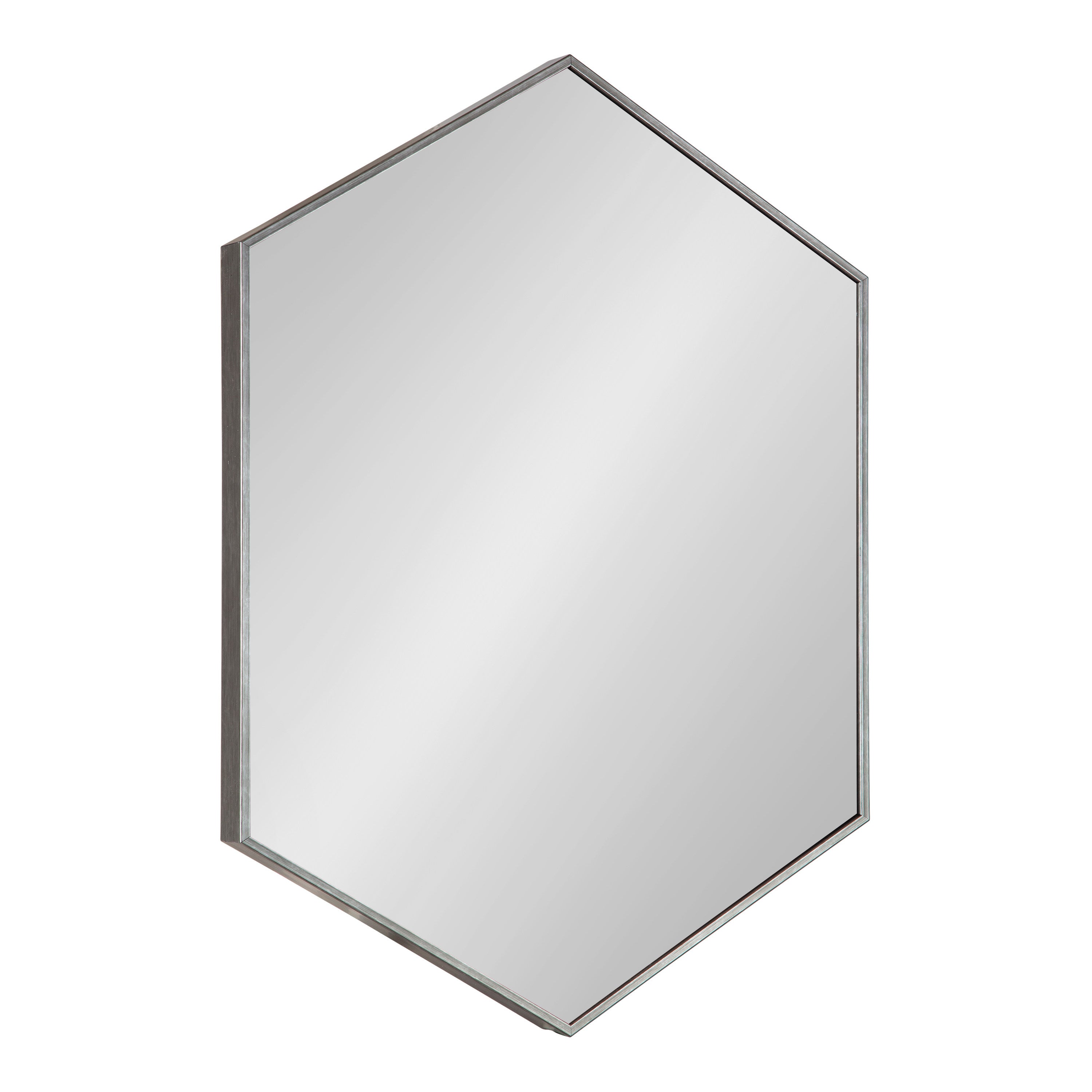 Hexagon Mirror Dark Silver 22x31 1
