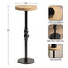 Drink Table Natural Black 9x9x22 2