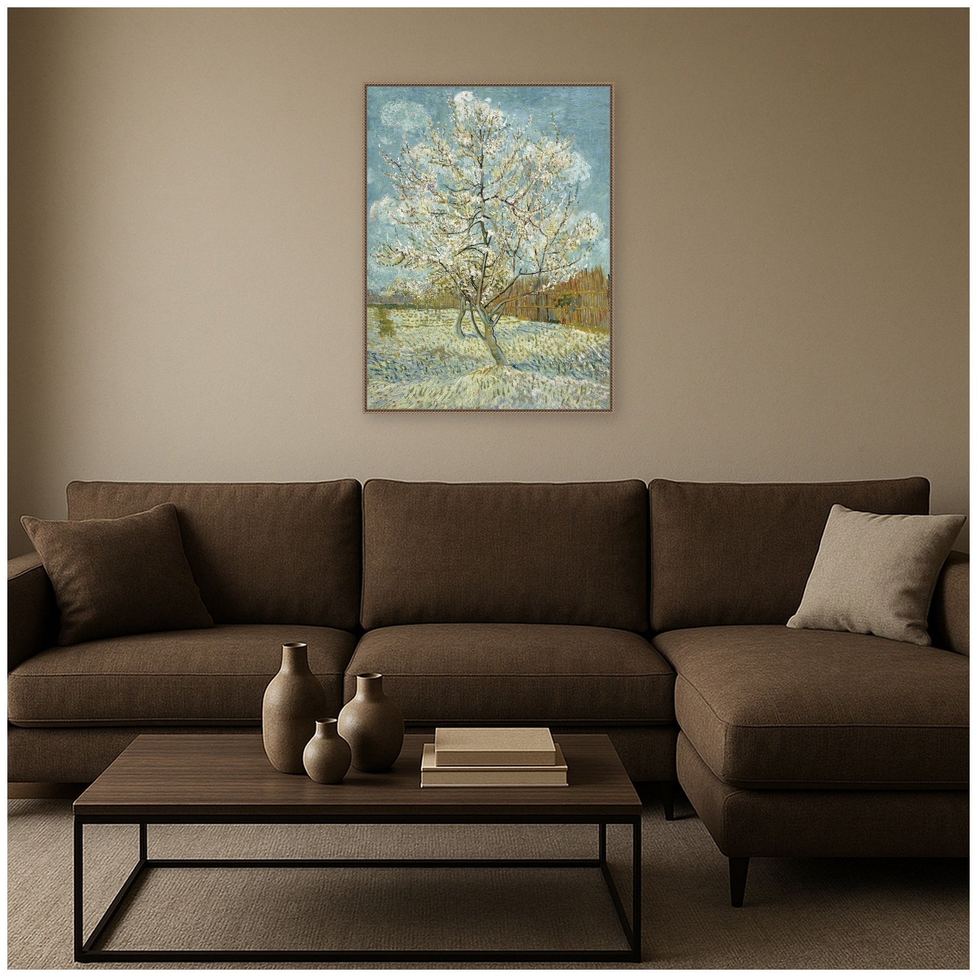 Framed Canvas 32x42 Sylvie Beaded Dark Gold 6