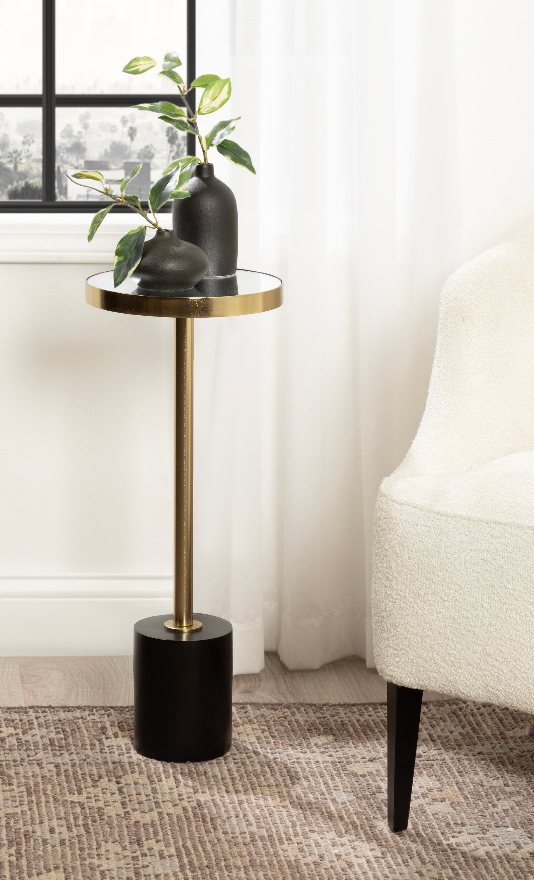 Drink Table Black Gold 10x10x24 5