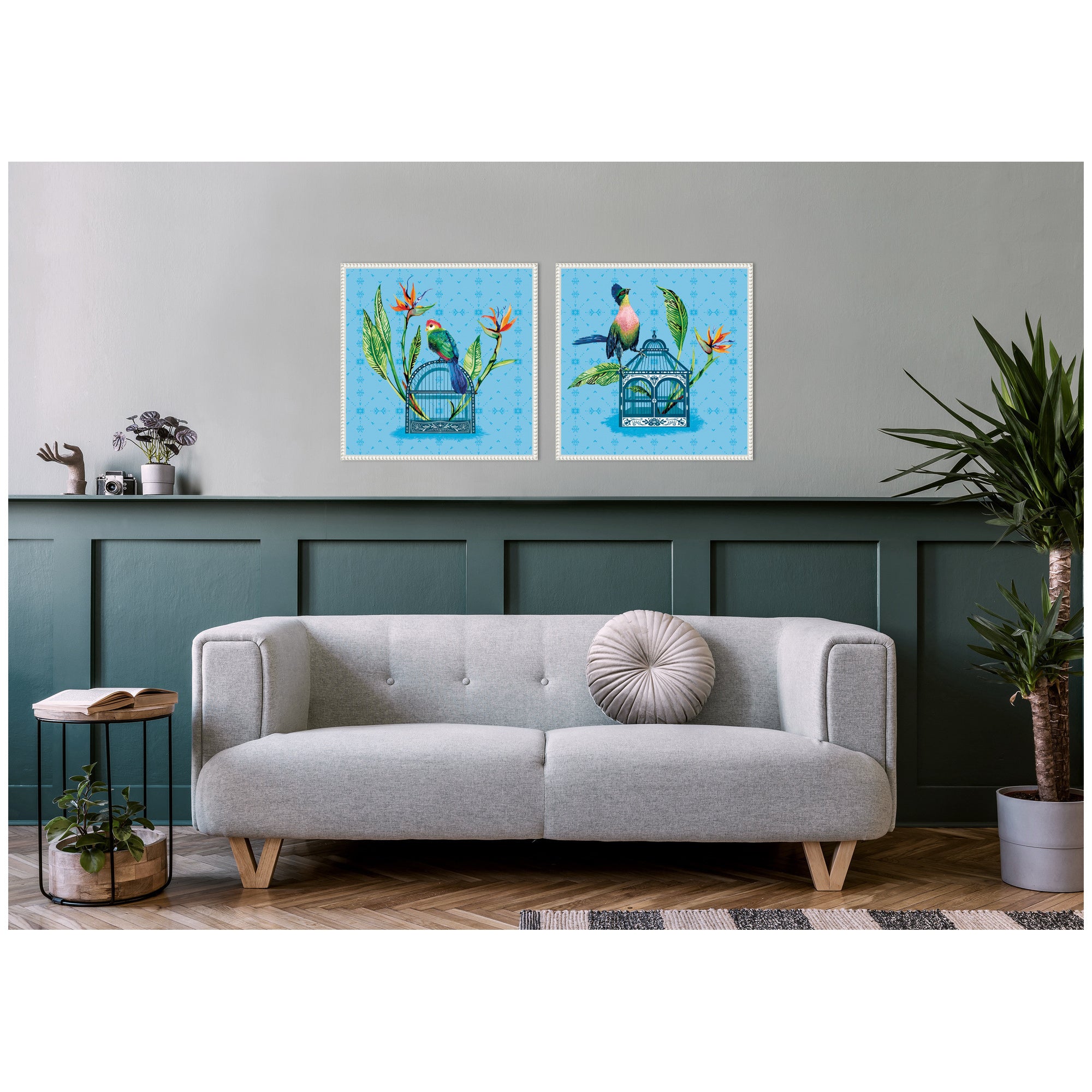 Uncaged No. 1 & No. 2 2 Piece Framed Canvas Wall Art Set by Lucia Gianello