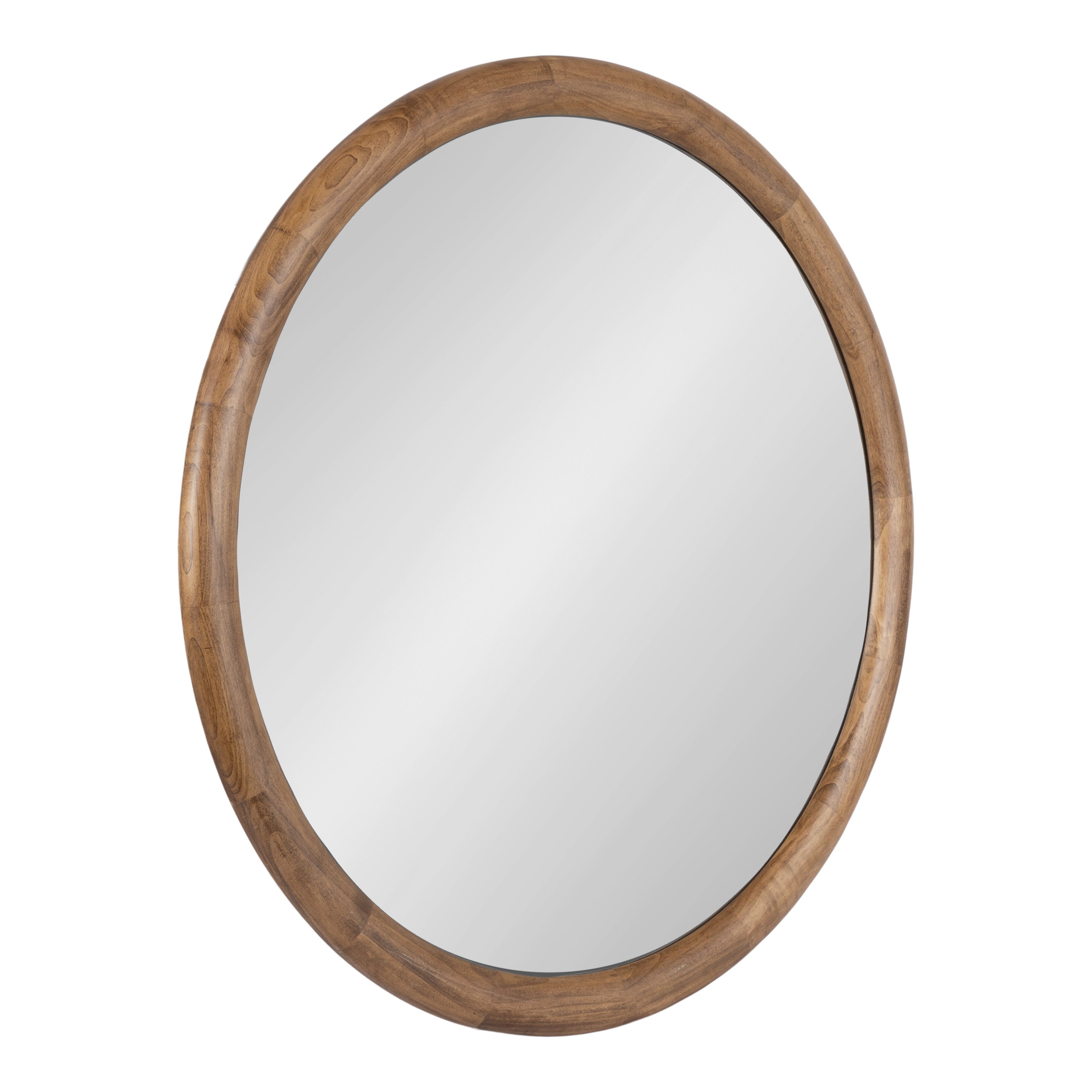Round Mirror Rustic Brown 32x32 1