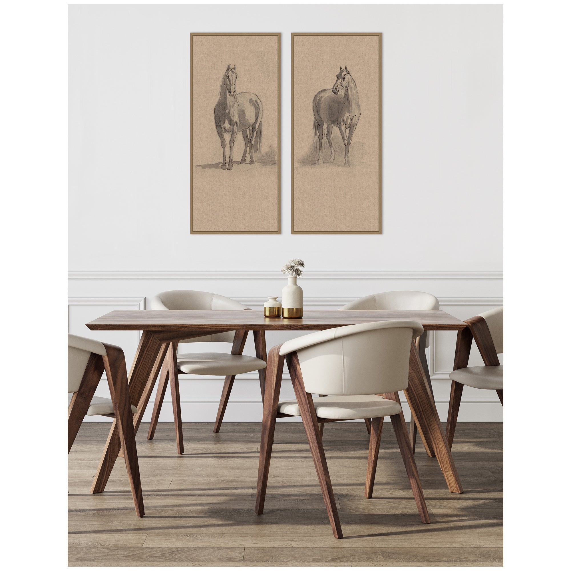 Art Set 2 Piece Set 18x40 Sylvie Dark Gold 5