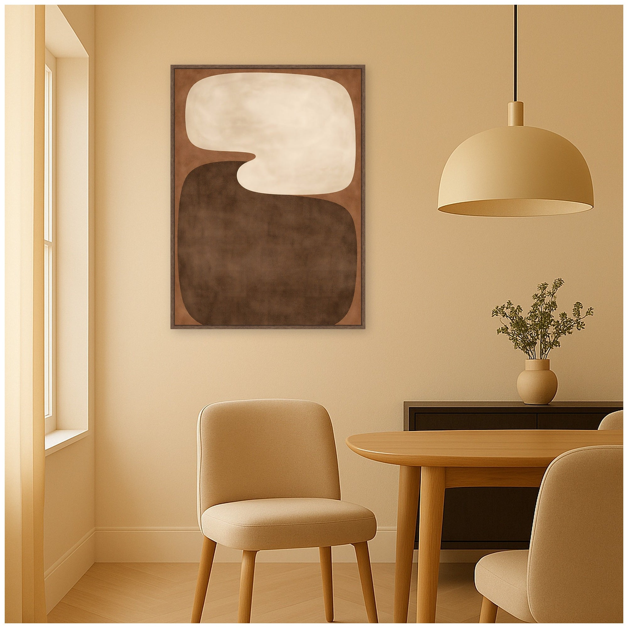 Framed Canvas 28x38 Sylvie Walnut 6