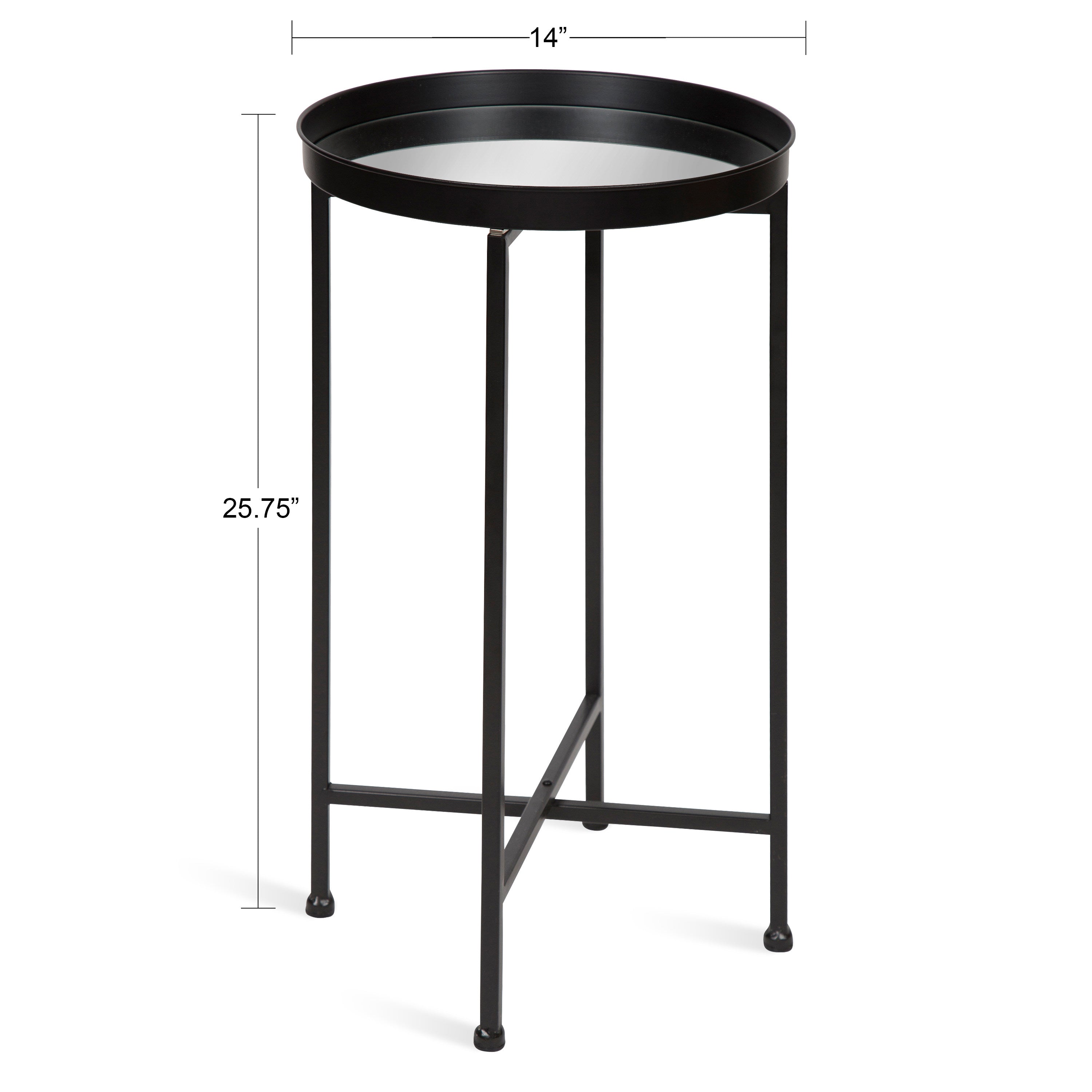 Tea Table Black Mirror 14x14x26 2