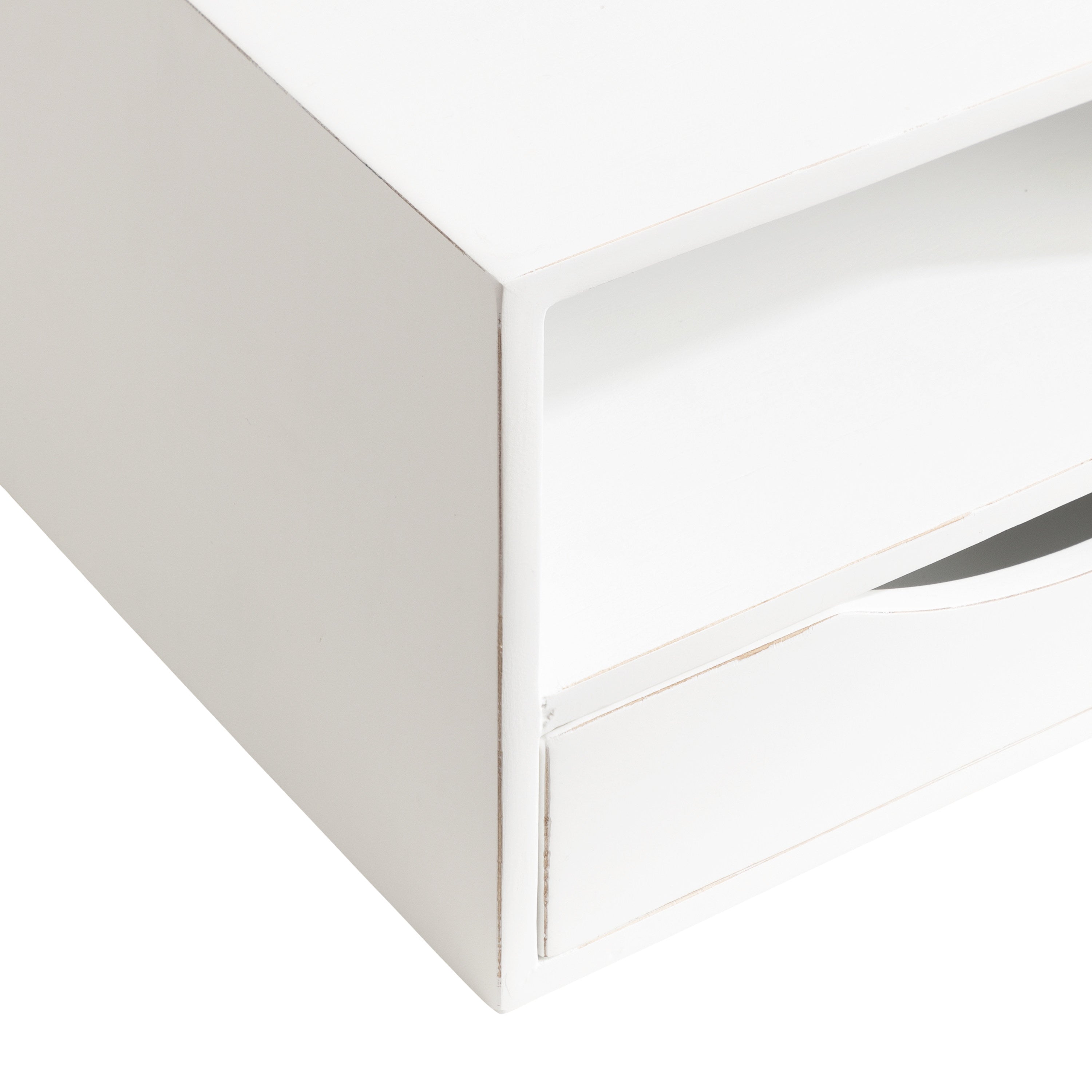 Floating Side Table White 12.5x10x7 3