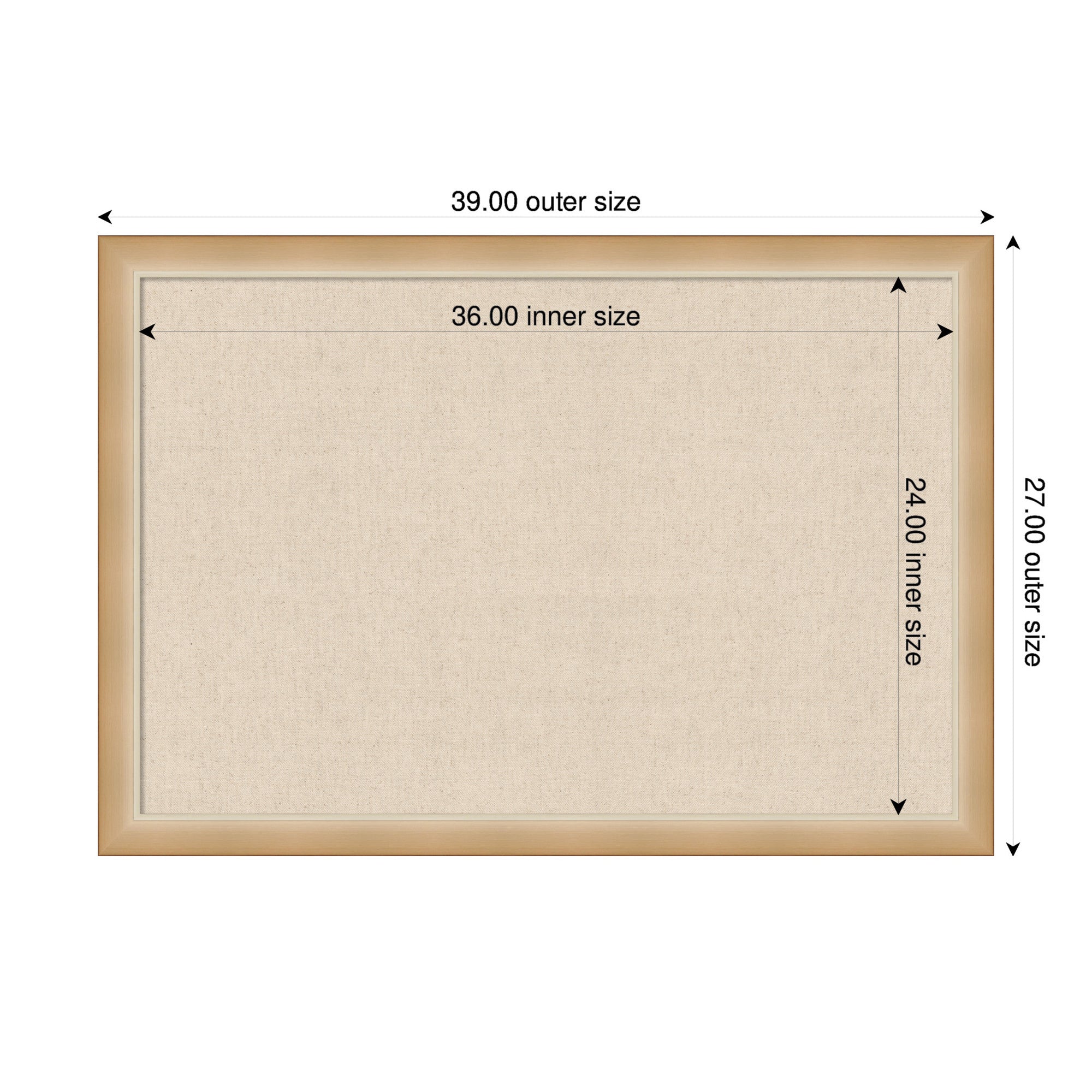 Pinboard 39x27 Eva Ombre Gold Narrow 2