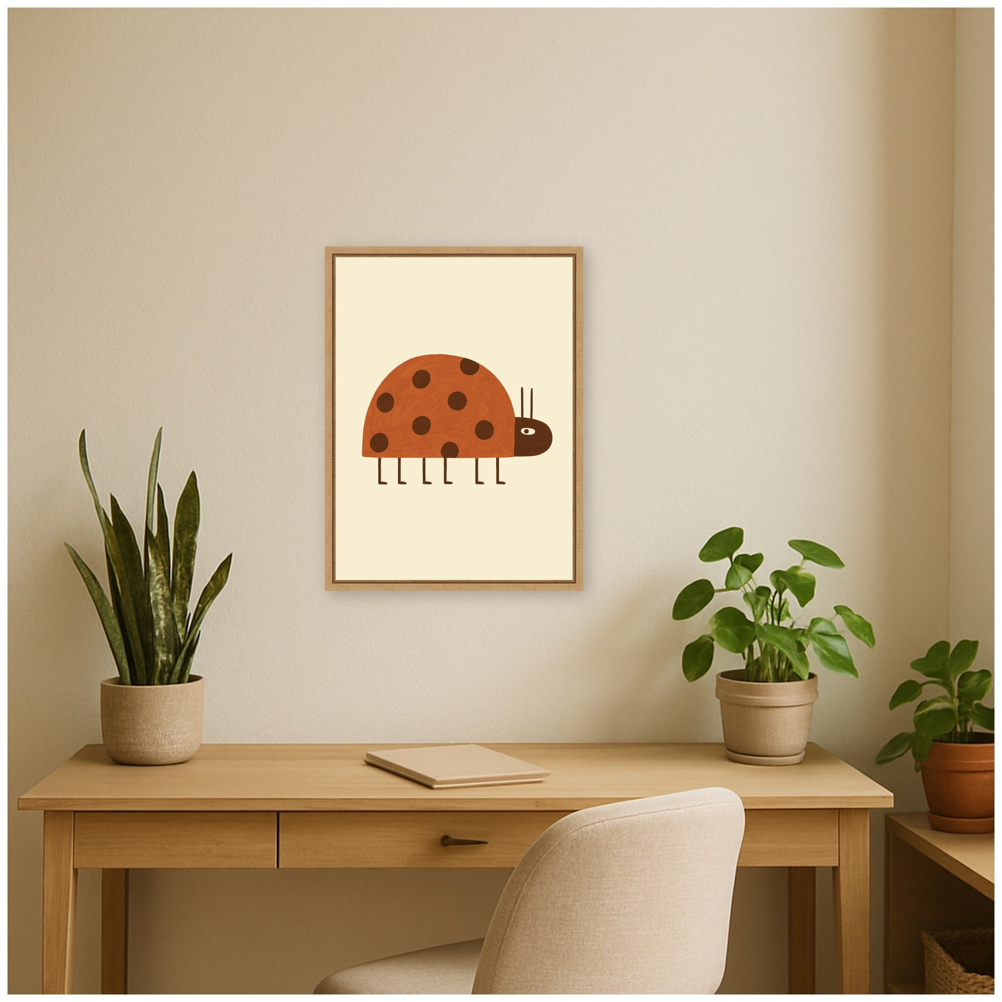 Ladybug by Laura Moss Framed Canvas Wall Art Print