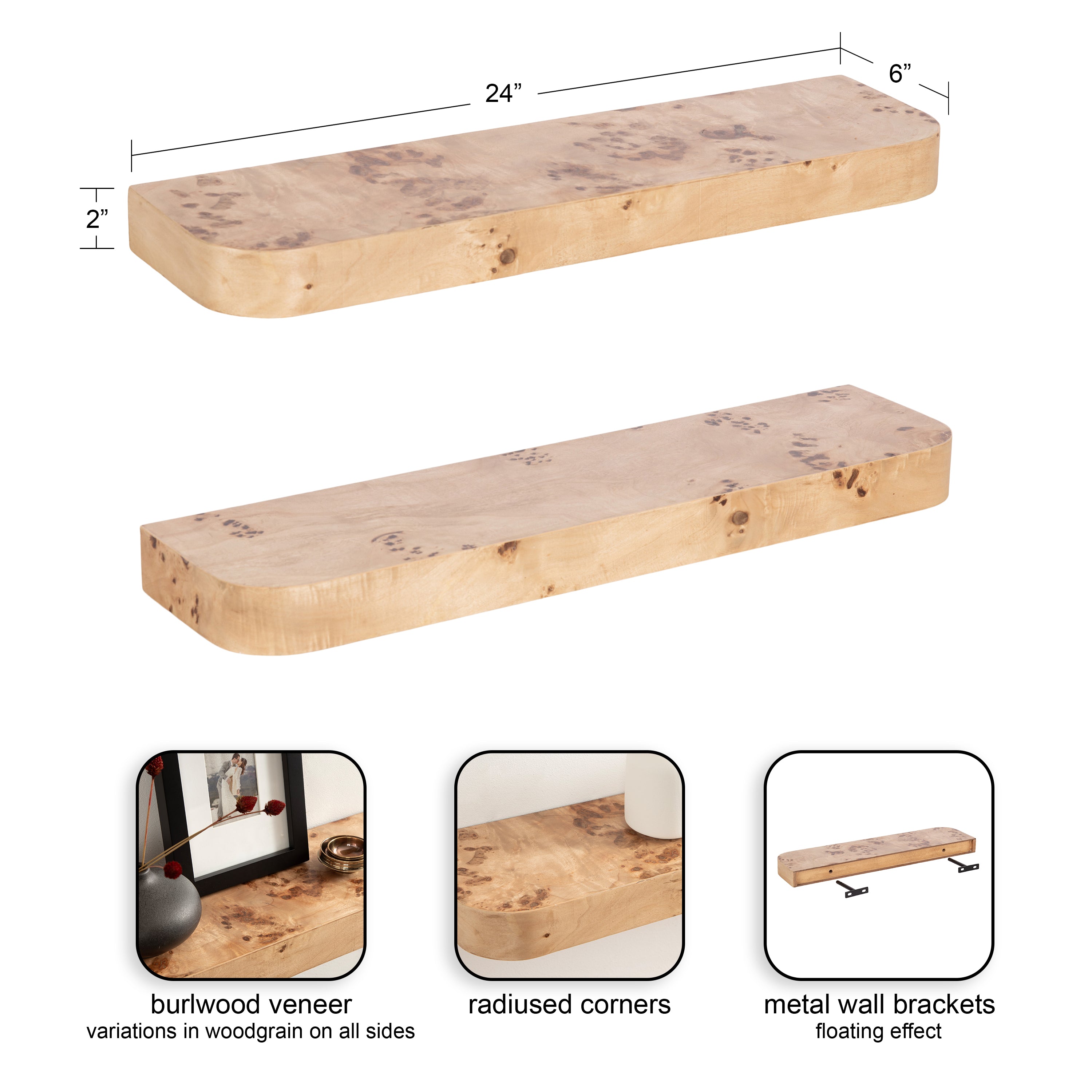 Burlock Floating Wall Shelves