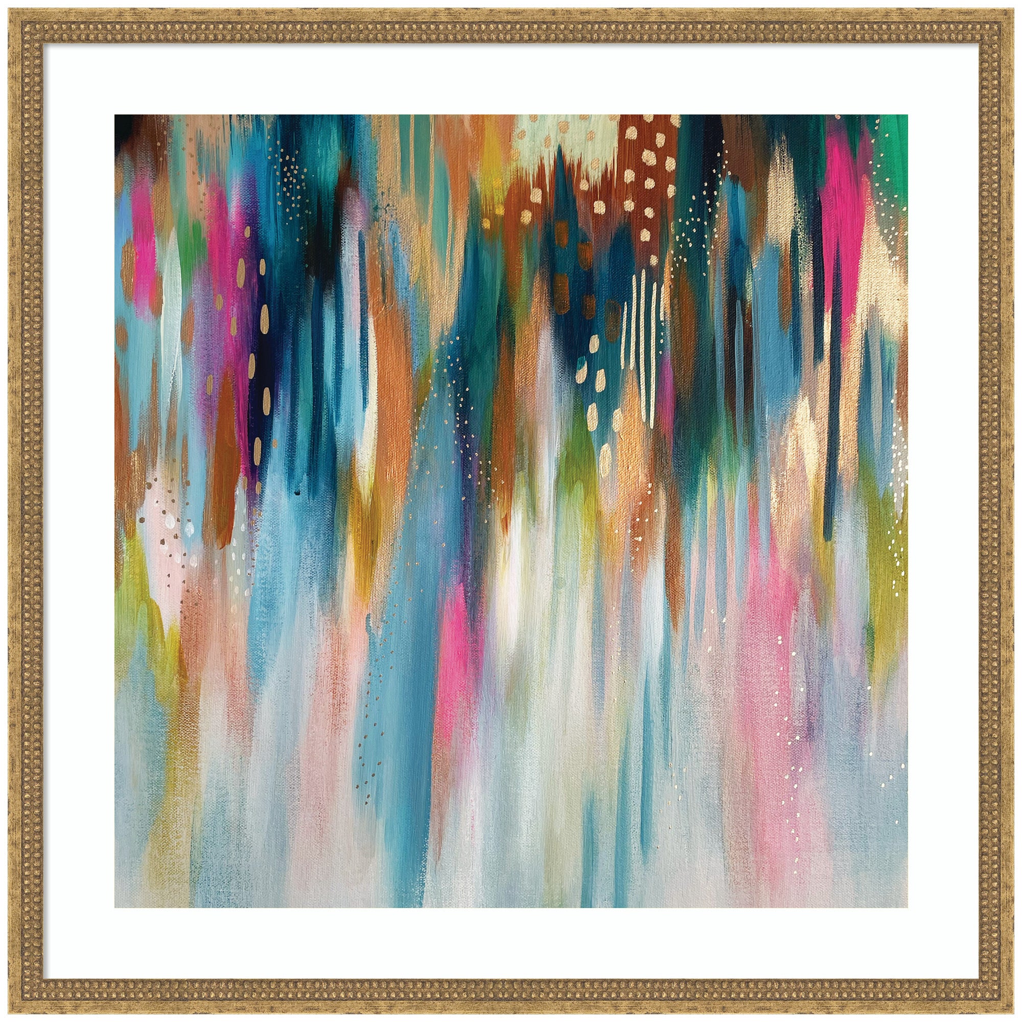 Framed Art 34x34 Castellan Gold 1