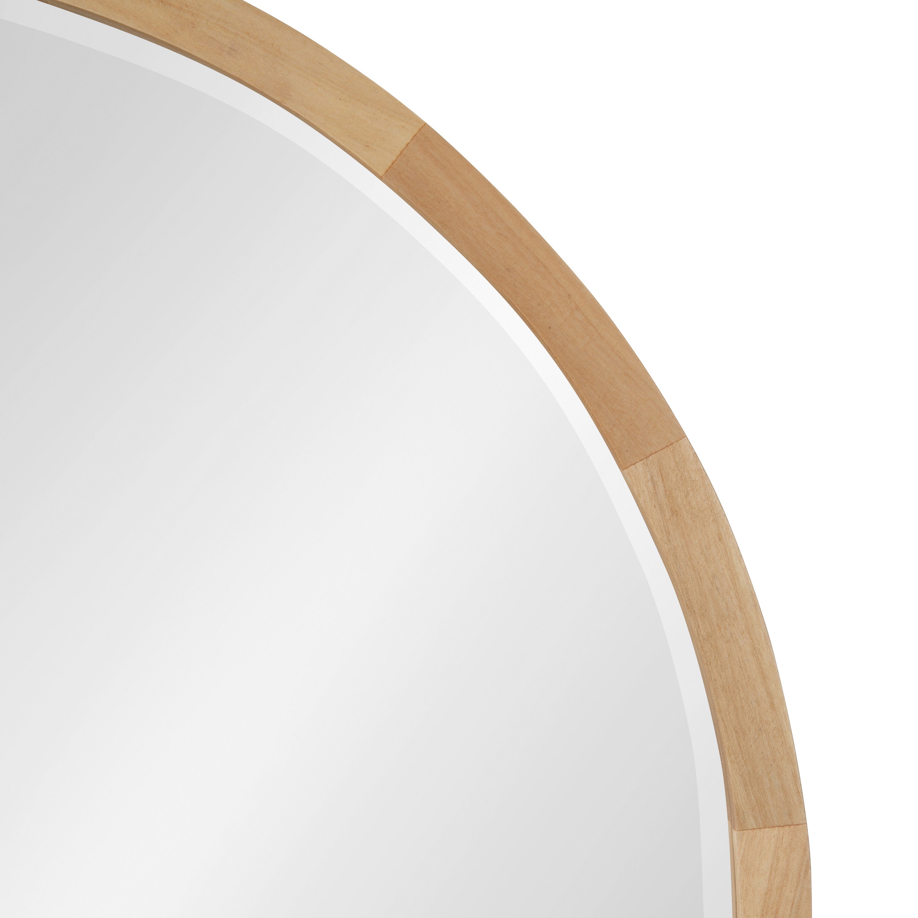 McLean Round Wood Framed Wall Mirror